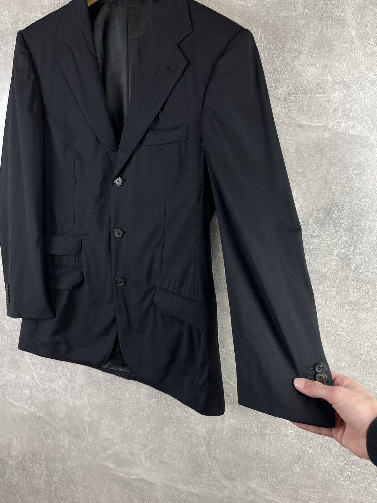 Gucci Gucci Wool Black Luxury 3 Button Blazer Tom Ford Era Size 46R - 7 Thumbnail