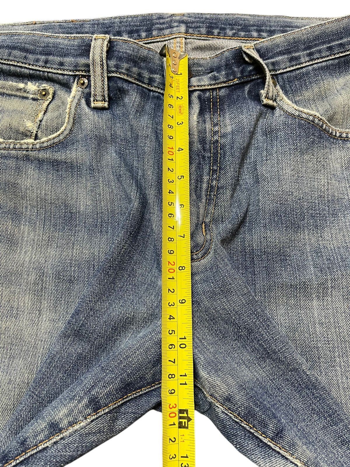 Edwin Vintage Japan Edwin 404 Faded Wash Distress Baggy Jeans Size US 33 - 15 Thumbnail