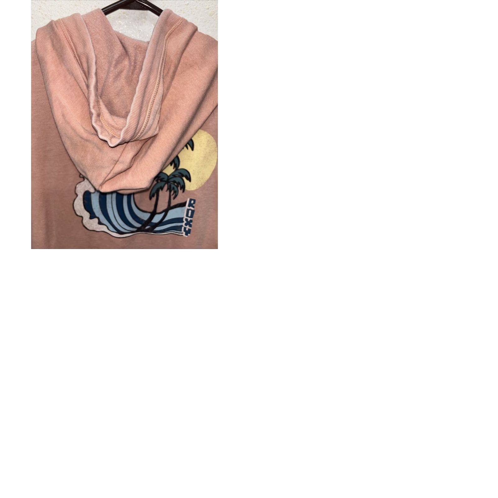 Vintage ROXY Pink Hooded Full Zip Jacket M Cotton Polyester Double Graphic Pockets Jacket Size M / US 6-8 / IT 42-44 - 9 Thumbnail
