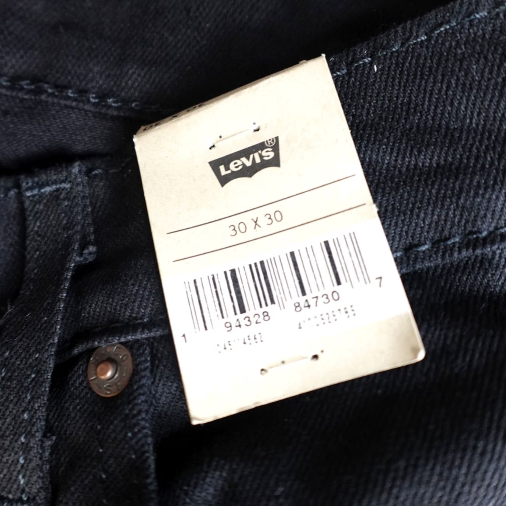 Levi's Levi's 511 Jeans 30 x 29 Black Solid NEW Denim 5-Pocket Straight Stretch Men Regular Jeans Size US 30 / EU 46 - 6 Thumbnail