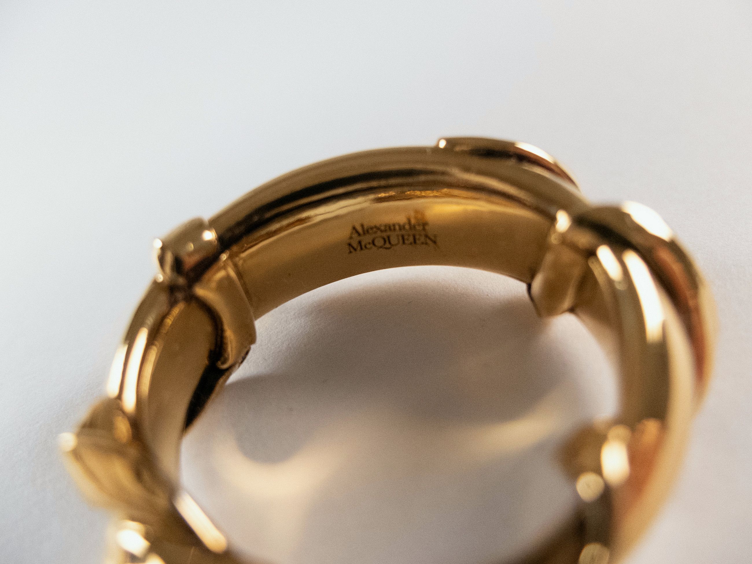 Alexander McQueen ALEXANDER MCQUEEN gold tone Snake metal hoop earrings Size ONE SIZE - 5 Thumbnail
