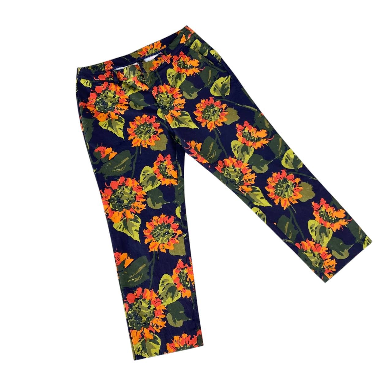 Junko Shimada JUNKO SHIMADA FLORAL CROPPED PANT W29 Size US 29 - 2 Thumbnail