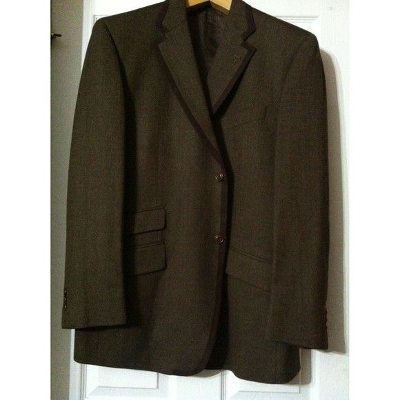 Murano MURANO MENS NEW DARK 100% LAMBSWOOL JACKET BLAZER SIZE: L Size US L / EU 52-54 / 3 - 1 Thumbnail
