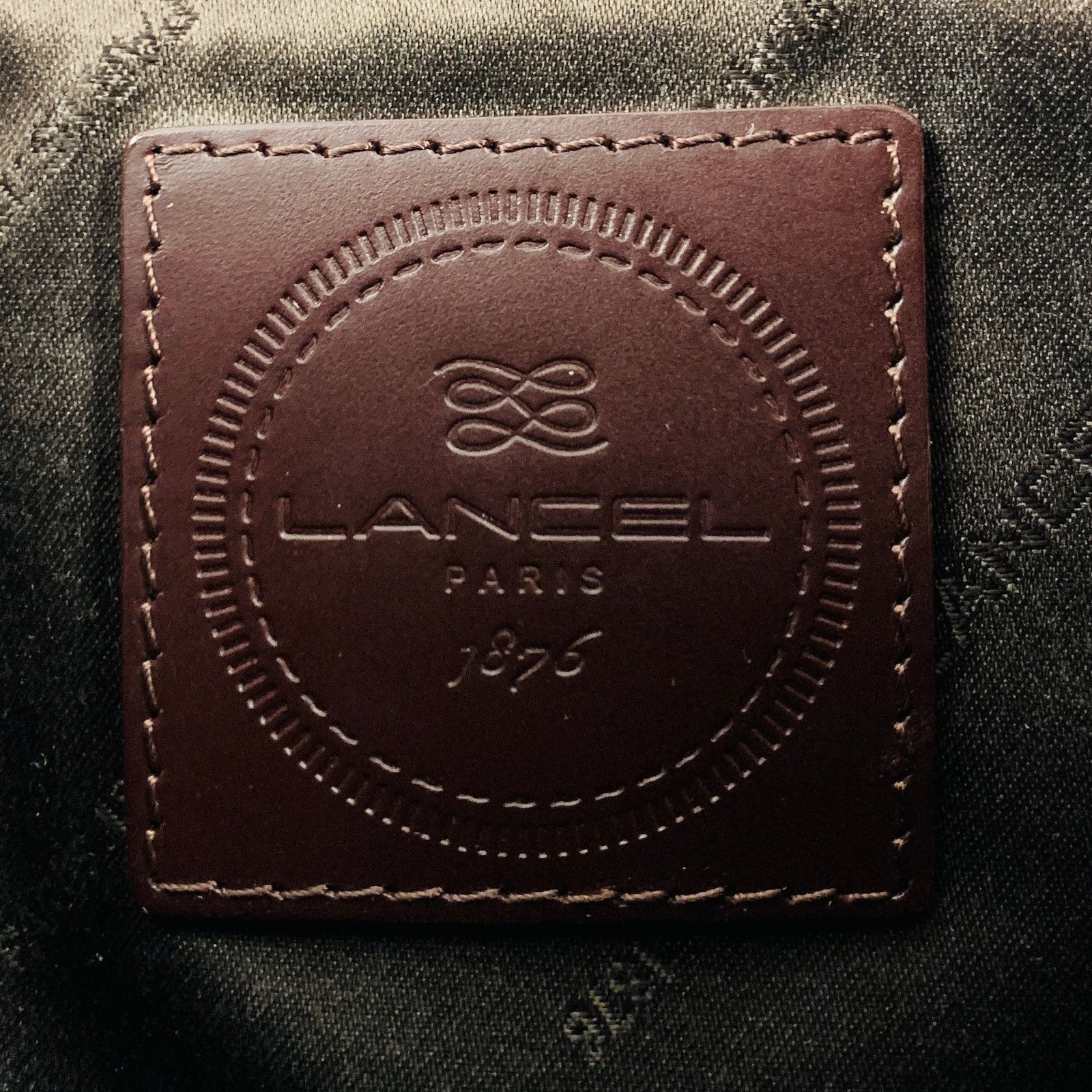Lancel LANCEL Pink Brown Leather Trim Nylon Mini Handbag Size ONE SIZE - 6 Thumbnail