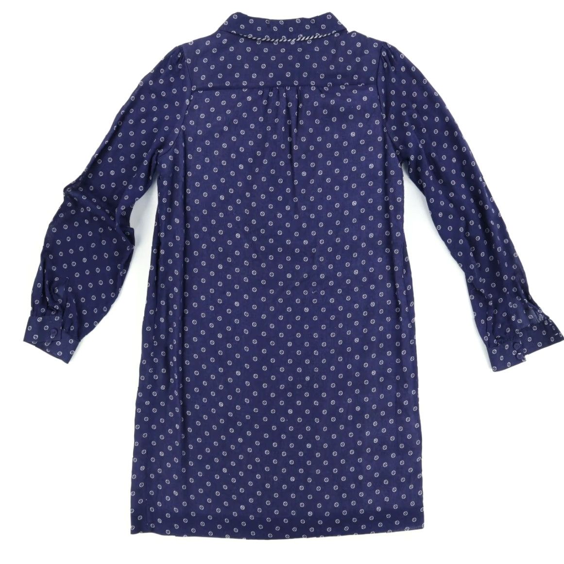 Lilly Pulitzer Lilly Pulitzer Button Print Popover Dress Dotted Long Sleeve Navy Blue Women's 6 Size M / US 6-8 / IT 42-44 - 4 Thumbnail