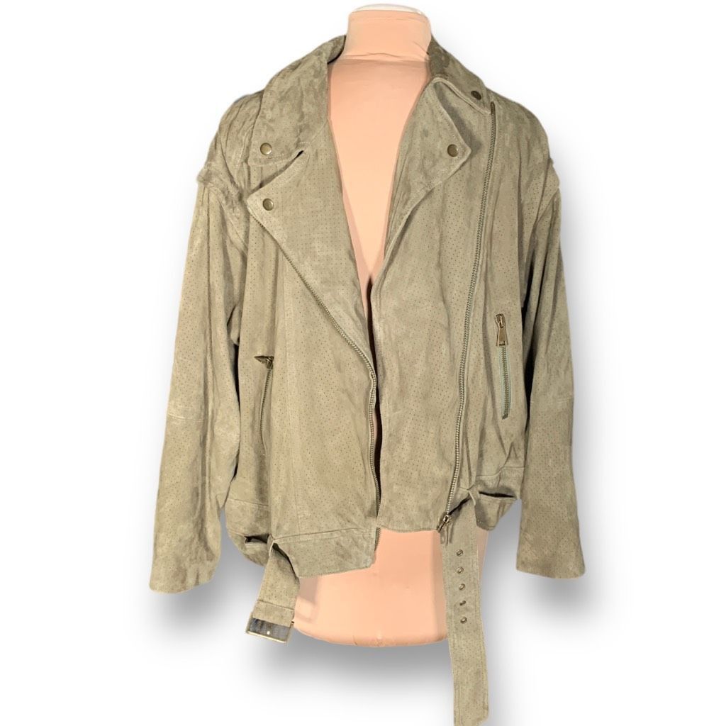 Ted Baker Ted Baker Louiey Convertible Perforated Suede Biker Moto Jac Size XL / US 12-14 / IT 48-50 - 3 Thumbnail