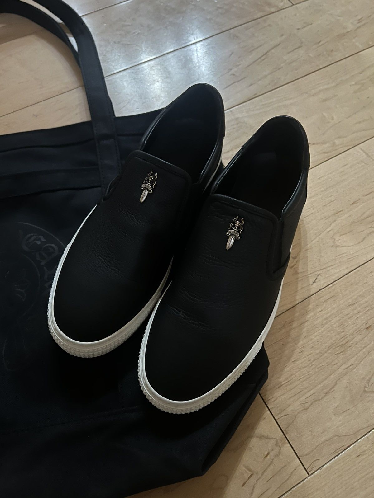 Chrome Hearts Chrome hearts dagger leather slip on shoes Size US 8 / EU 41 - 2 Thumbnail