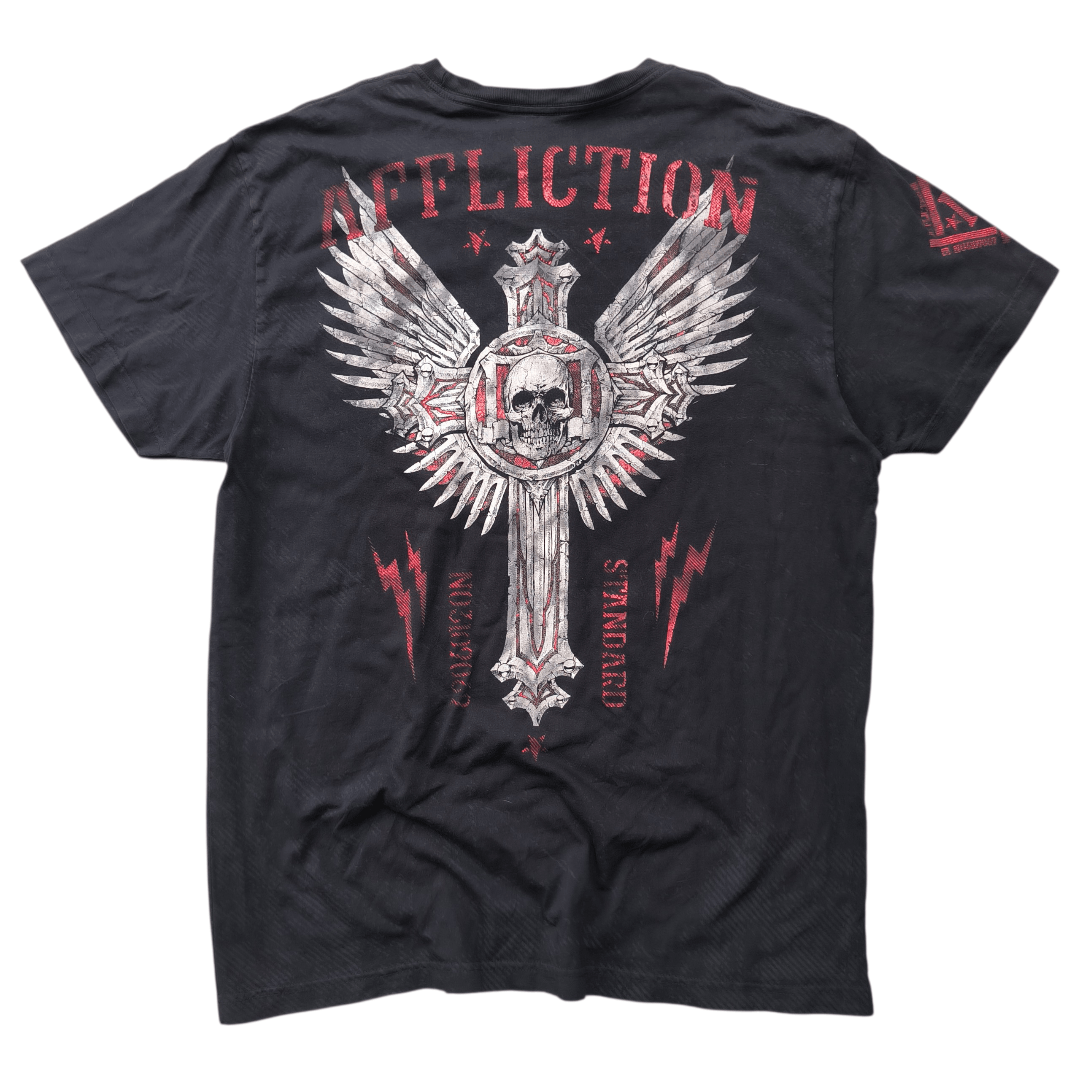 Affliction Y2K Affiliction Skull & Cross Tee Size US XL / EU 56 / 4 - 1 Thumbnail