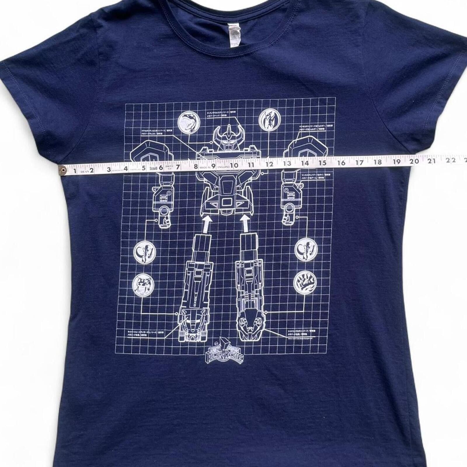 Other Women’s Power Rangers Megazord Schematic Graphic T-Shirt 2XL Size L / US 10 / IT 46 - 4 Thumbnail