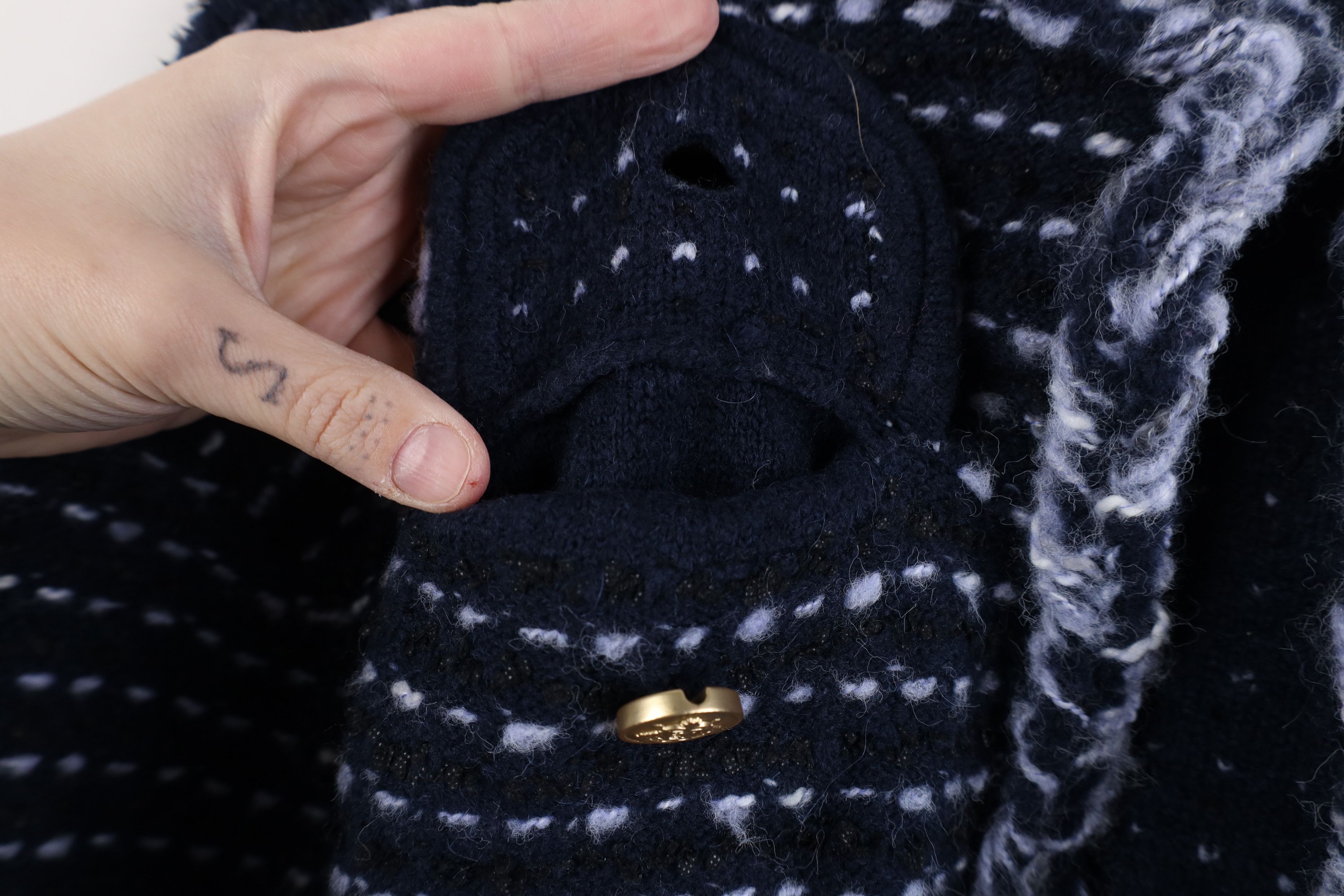 J.Crew J Crew Marled Yarn Wool Alpaca Lady Jacket Striped Blue Size M / US 6-8 / IT 42-44 - 5 Thumbnail