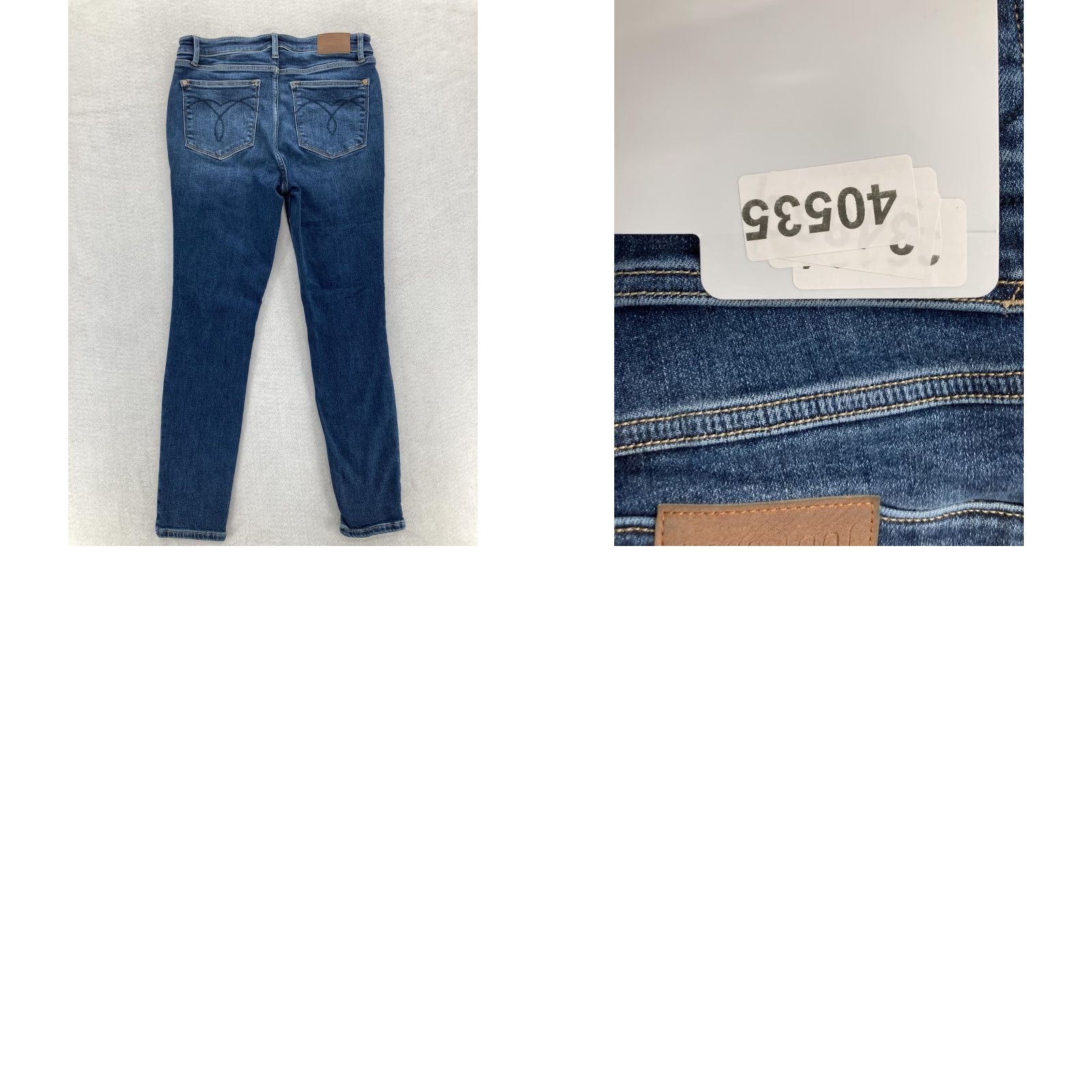 Denime Judy Blue Jeans Womens Skinny Dark Wash Stretch Denim 11/30 Preppy Slim Rise Mid 28in Inseam Size 30" / US 8 / IT 44 - 9 Thumbnail