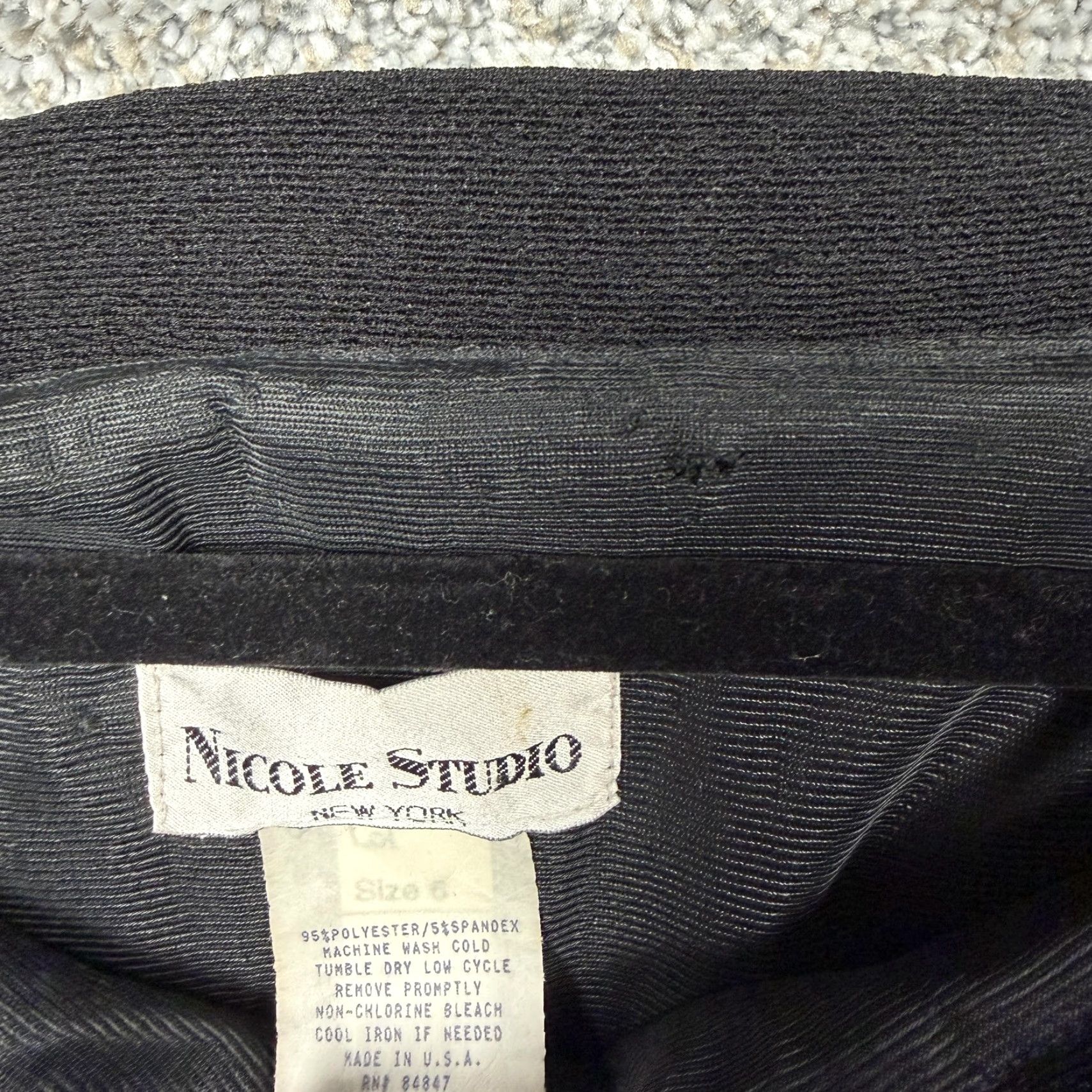 Vintage VINTAGE Nicole Studio 90 Y2K Dress Maxi Women Black Solid Long Sleeve Knit Office Siren Glam Corporate Goth 6 XS? Size M / US 6-8 / IT 42-44 - 7 Thumbnail