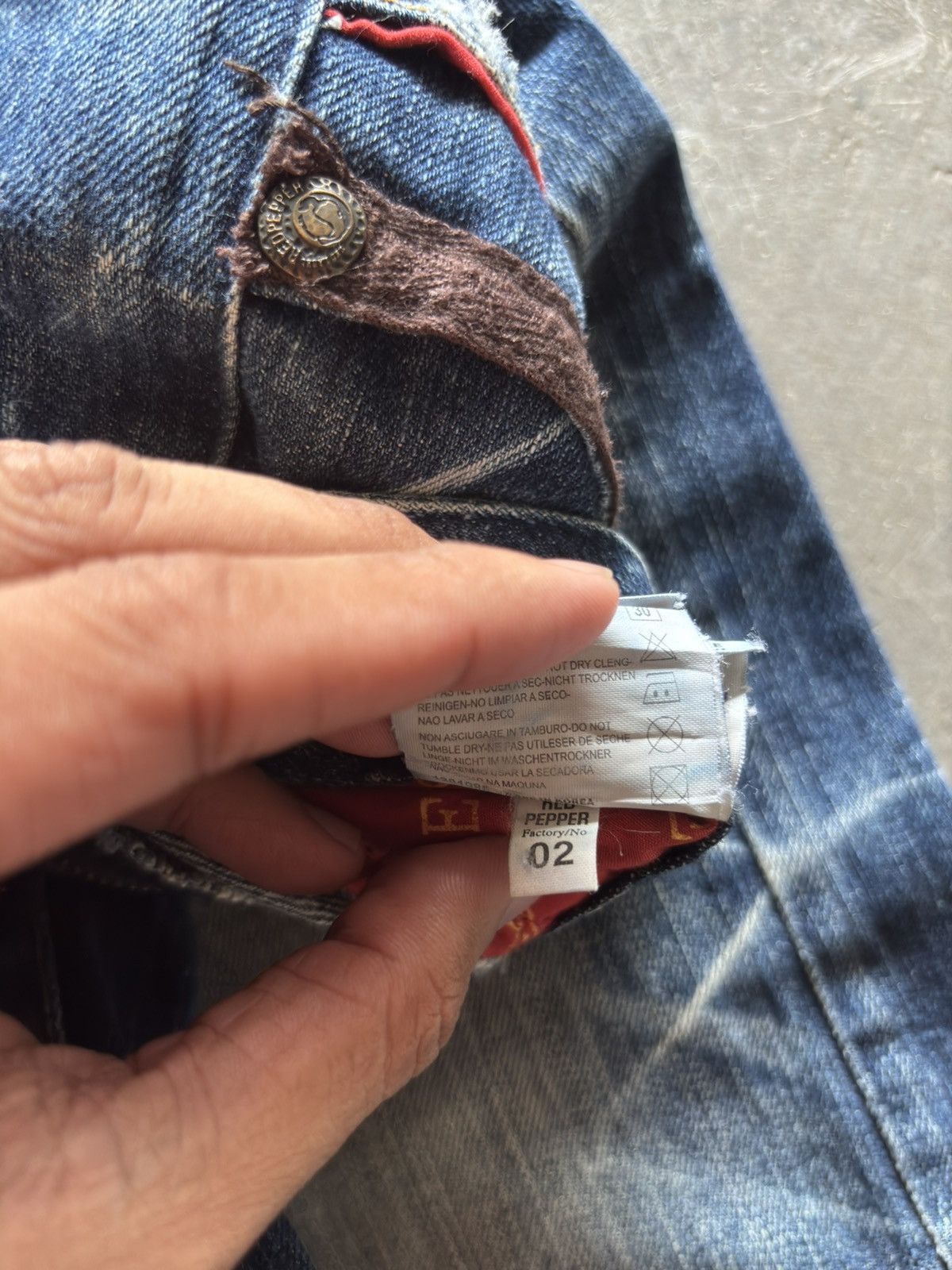 If Six Was Nine RED PEPPER super flare japanese denim washed low rise punk Size US 30 / EU 46 - 10 Thumbnail