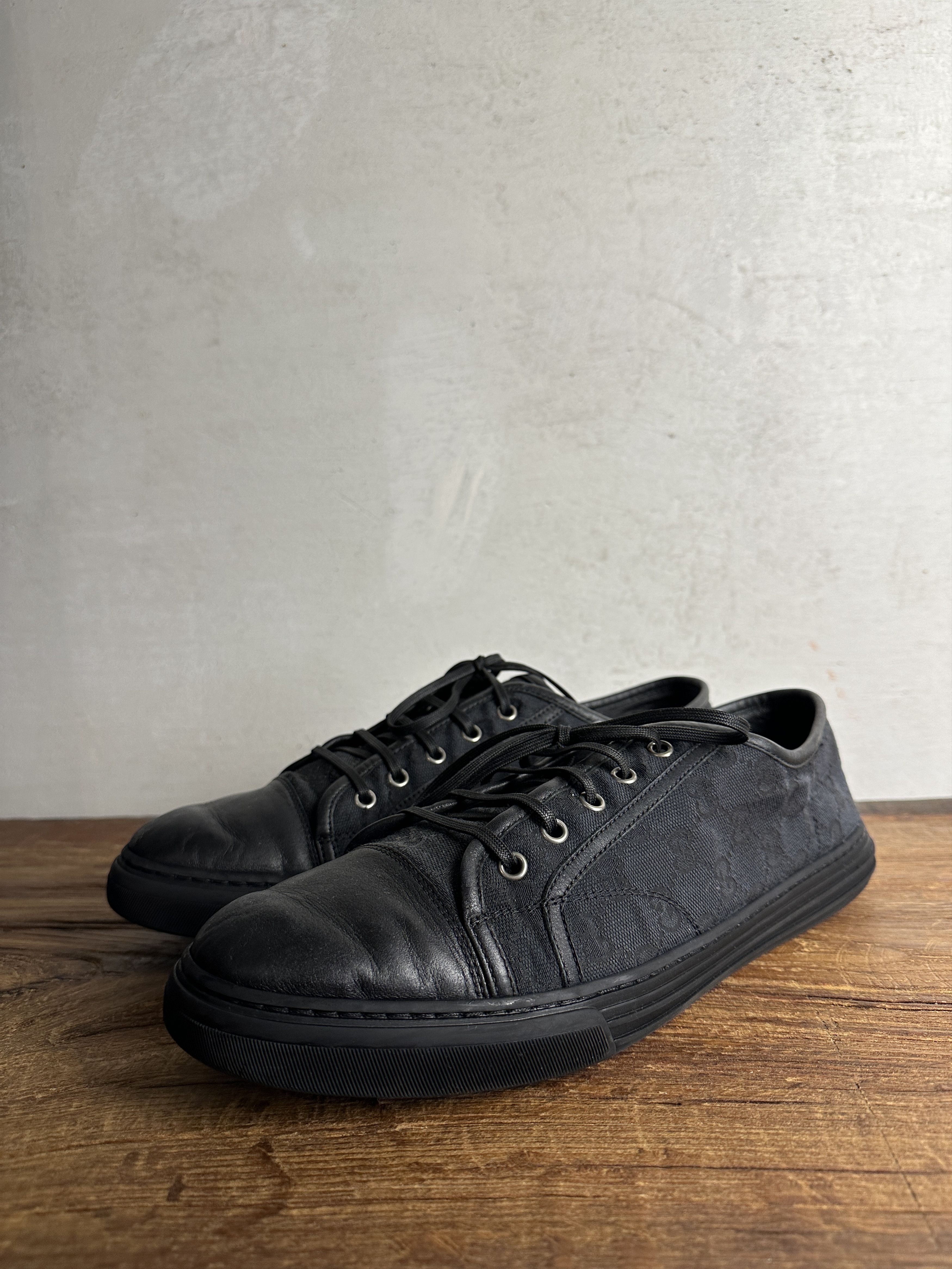 Gucci Gucci GG Logo Supreme Leather Sneakers Size US 10 / EU 43 - 1 Thumbnail