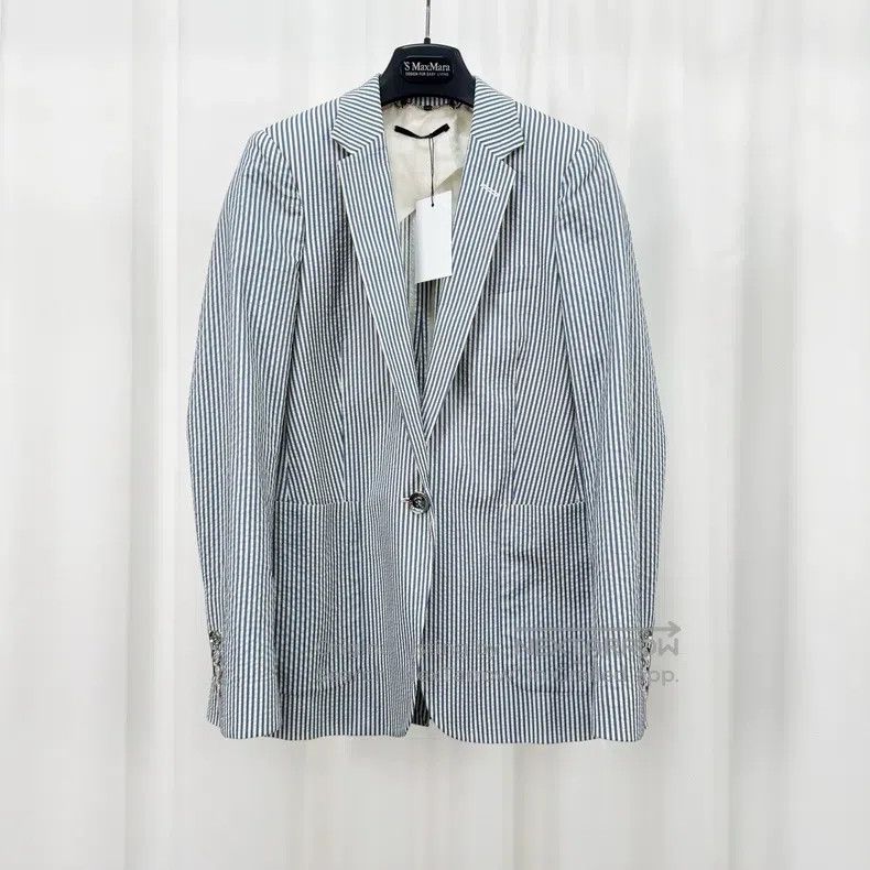 Gucci Gucci Silver buckle striped suit jacket Size 40R - 1 Thumbnail