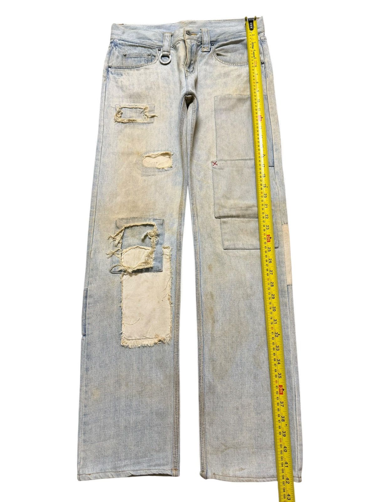 If Six Was Nine Vintage 90s Japan Oraqle Blue Faded Mud Wash Patch Distress Size US 32 / EU 48 - 9 Thumbnail