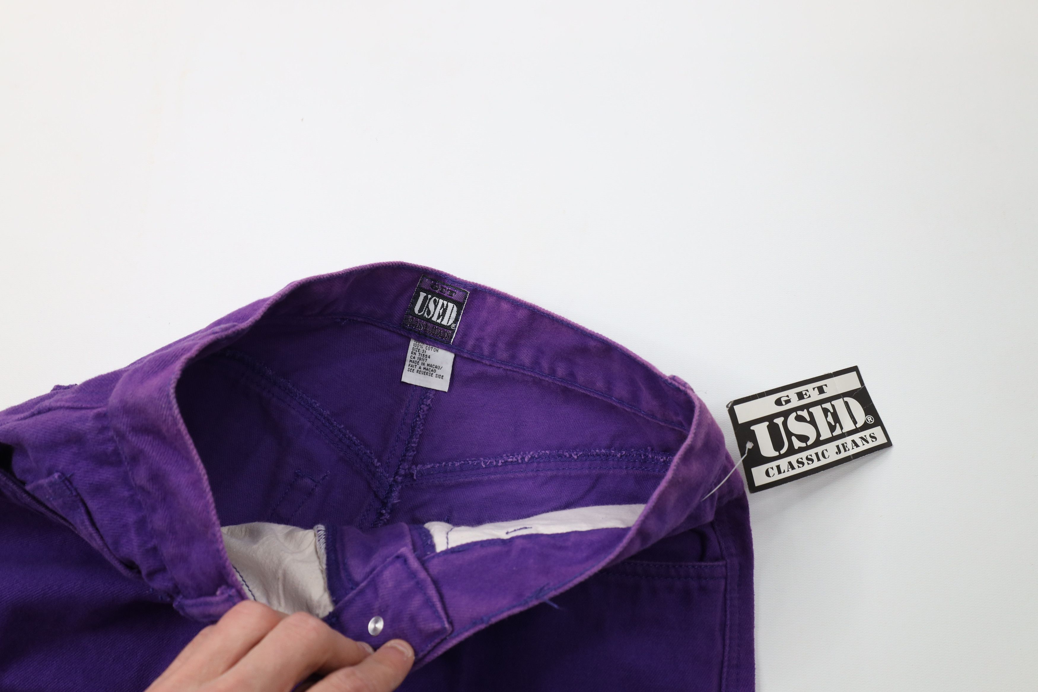 Vintage Deadstock Vintage 90s Streetwear Fit Skateboard Jeans Purple Size US 31 - 7 Thumbnail