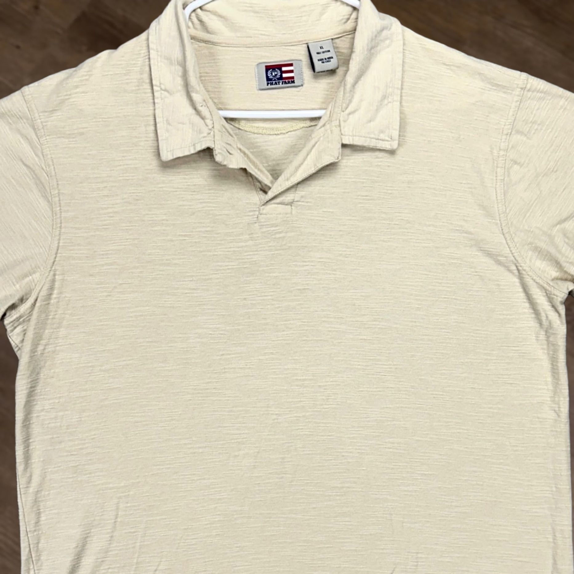 Phat Farm Phat Farm Shirt Polo Mens XL Yellow Johnny Collar Rugby Short Sleeve 100% Cotton Size US XL / EU 56 / 4 - 1 Thumbnail