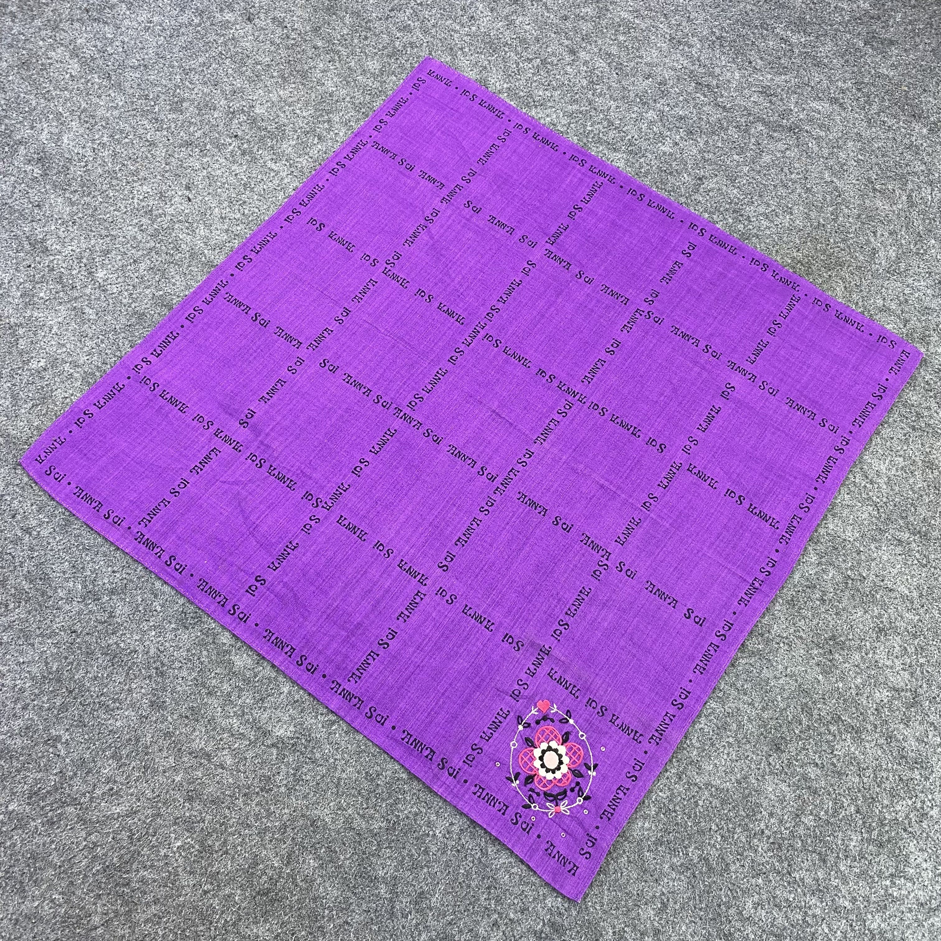 Anna Sui Anna Sui Handkerchief Neckerchief Bandana-B1557 Size ONE SIZE - 4 Thumbnail