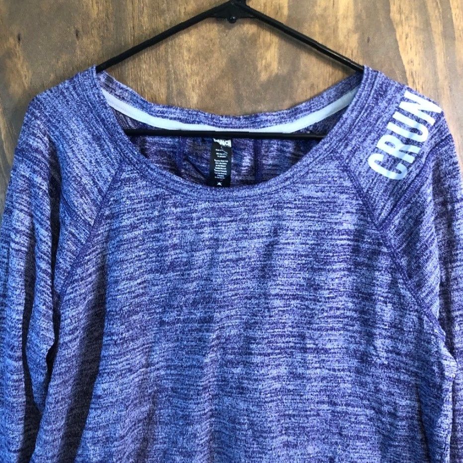 Vintage Crunch Shirt Womens Forest Purple Athletic Round Neck Long Sleeve L Size L / US 10 / IT 46 - 2 Thumbnail