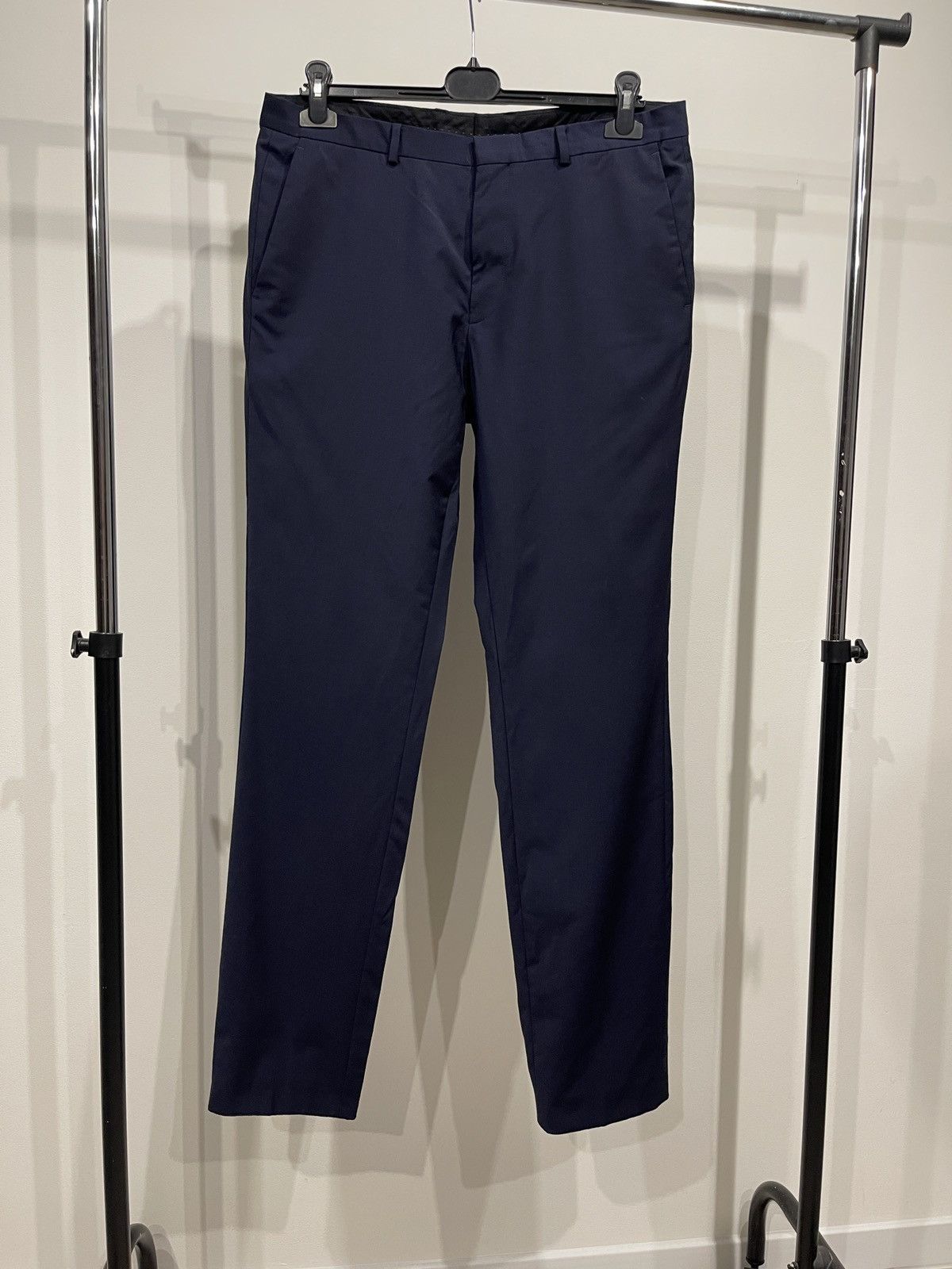 Hugo Boss HUGO BOSS men’s trousers classic wool dark blue pants Size 42L - 1 Thumbnail