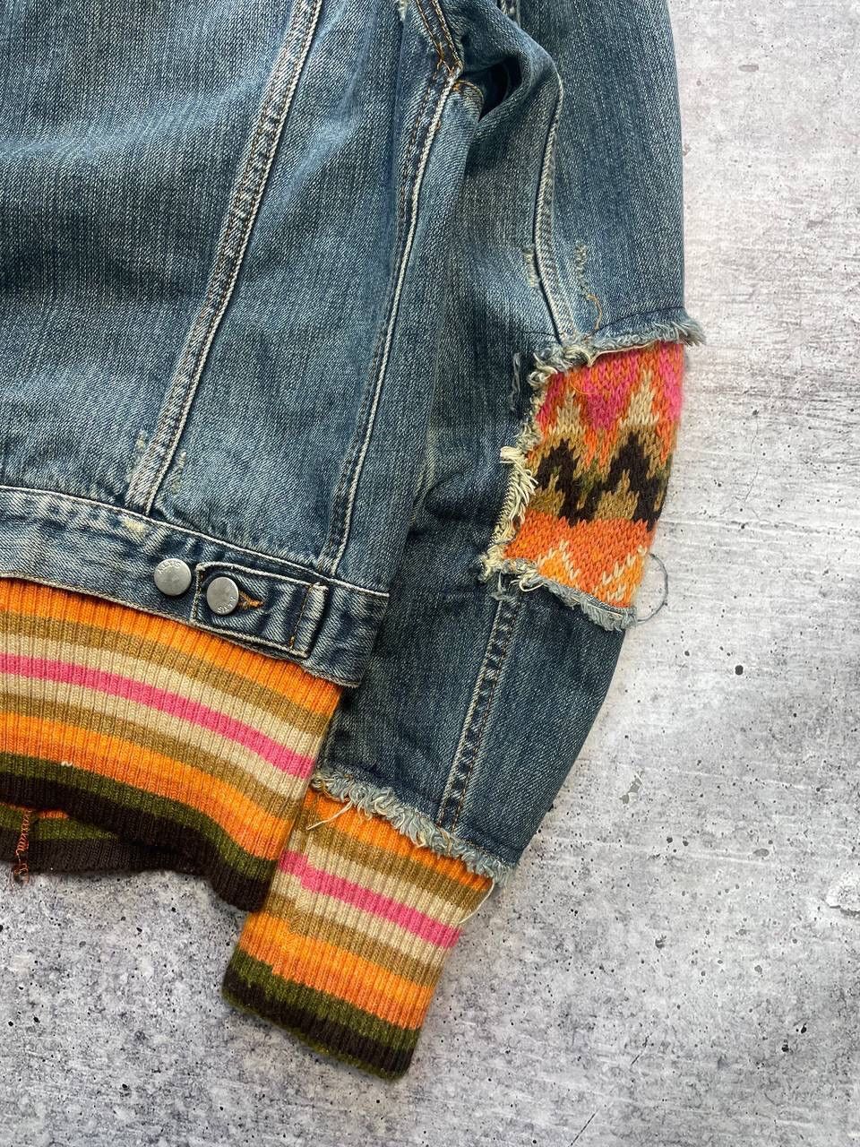 If Six Was Nine × Japanese Brand × Miss Sixty Vintage Crazy Miss Sixty Denim Knitted Jacket Y2K Size M / US 6-8 / IT 42-44 - 7 Thumbnail