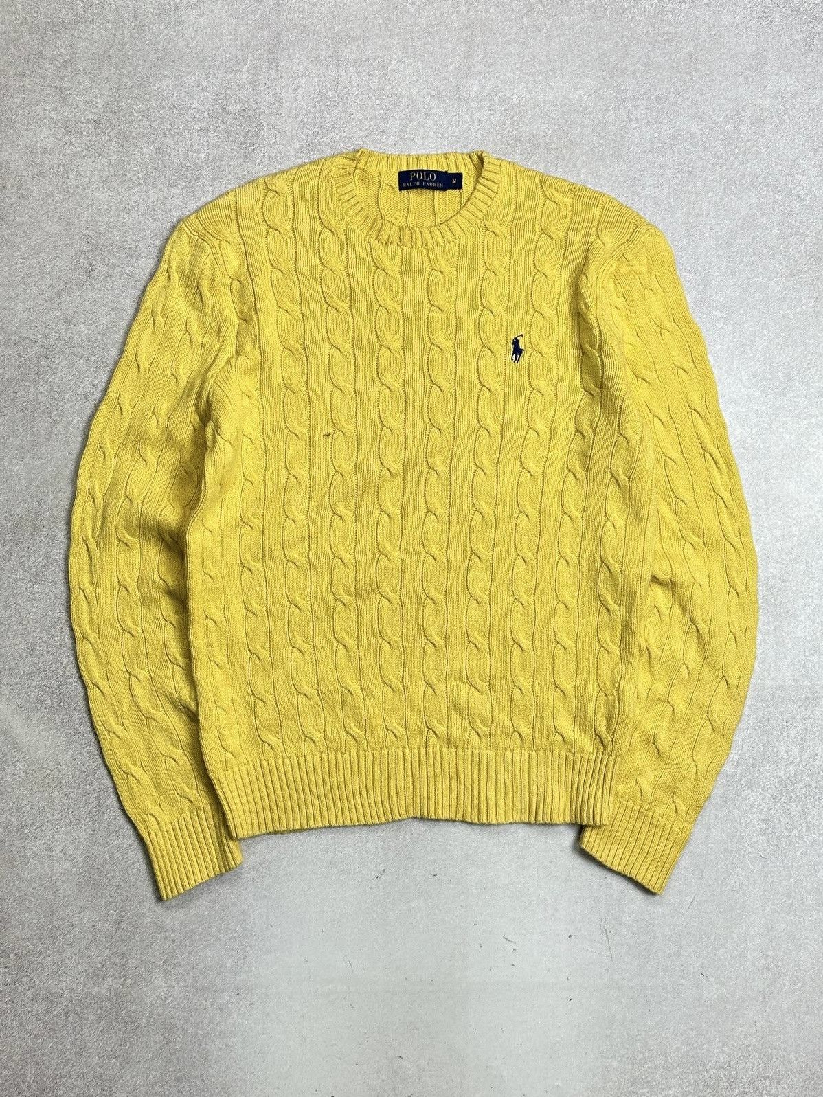 Polo Ralph Lauren Vintage Polo Ralph Lauren Cable Knit Mens Sweater Rare M Size US M / EU 48-50 / 2 - 1 Thumbnail