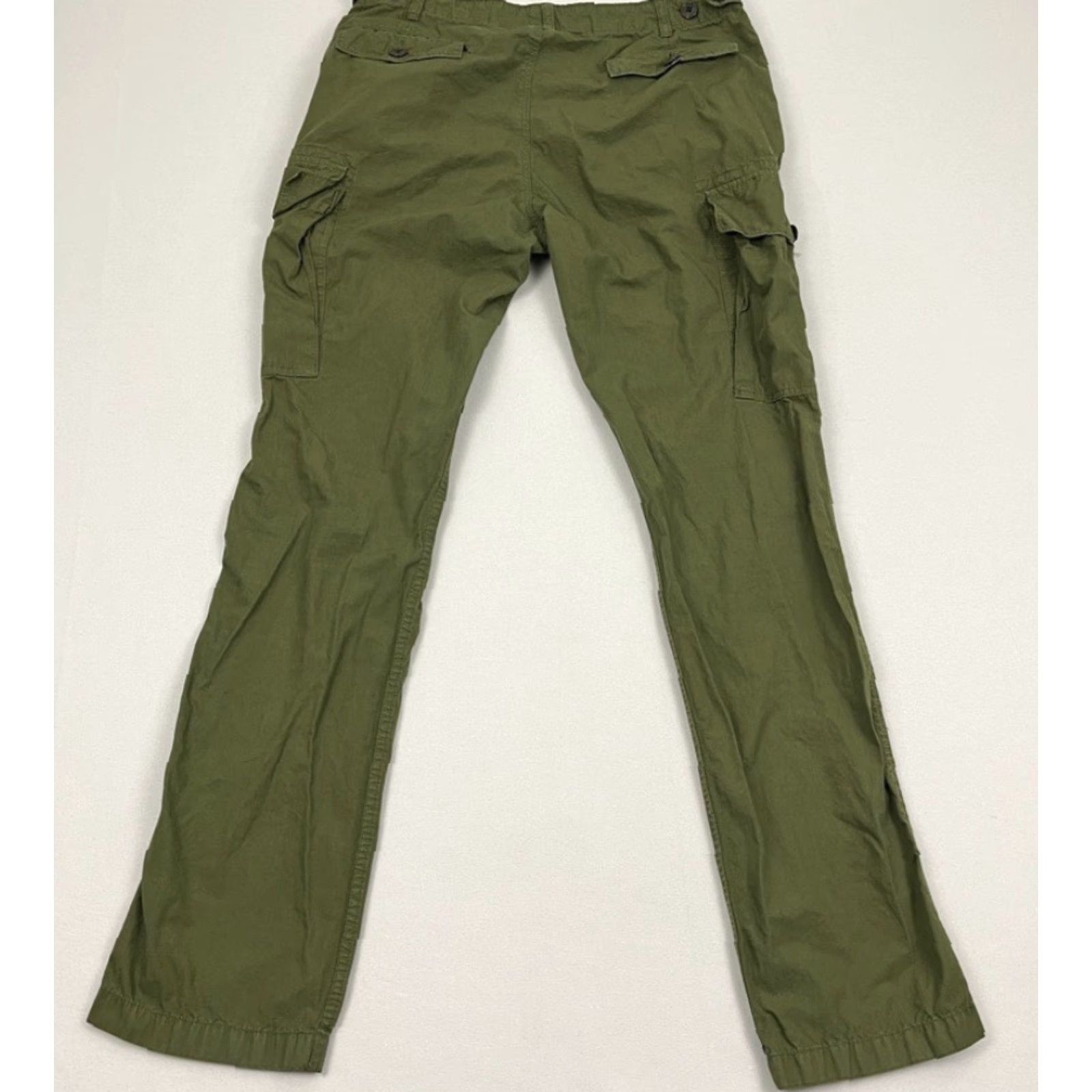 J.Crew J Crew Cargo Pants Mens 32 x 33 Slim Garment Dyed Green Military Utility A1402 Pants Size US 32 / EU 48 - 3 Thumbnail