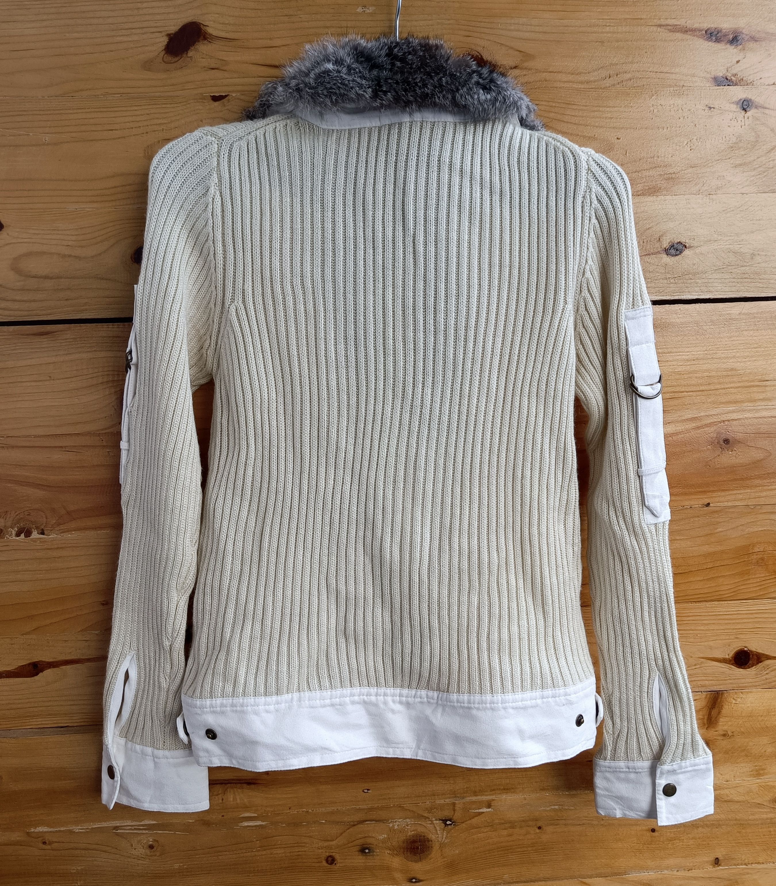 Aran Isles Knitwear Wood & Pecker Real Fur Astro Bikers Knit Line Size S / US 4 / IT 40 - 3 Thumbnail