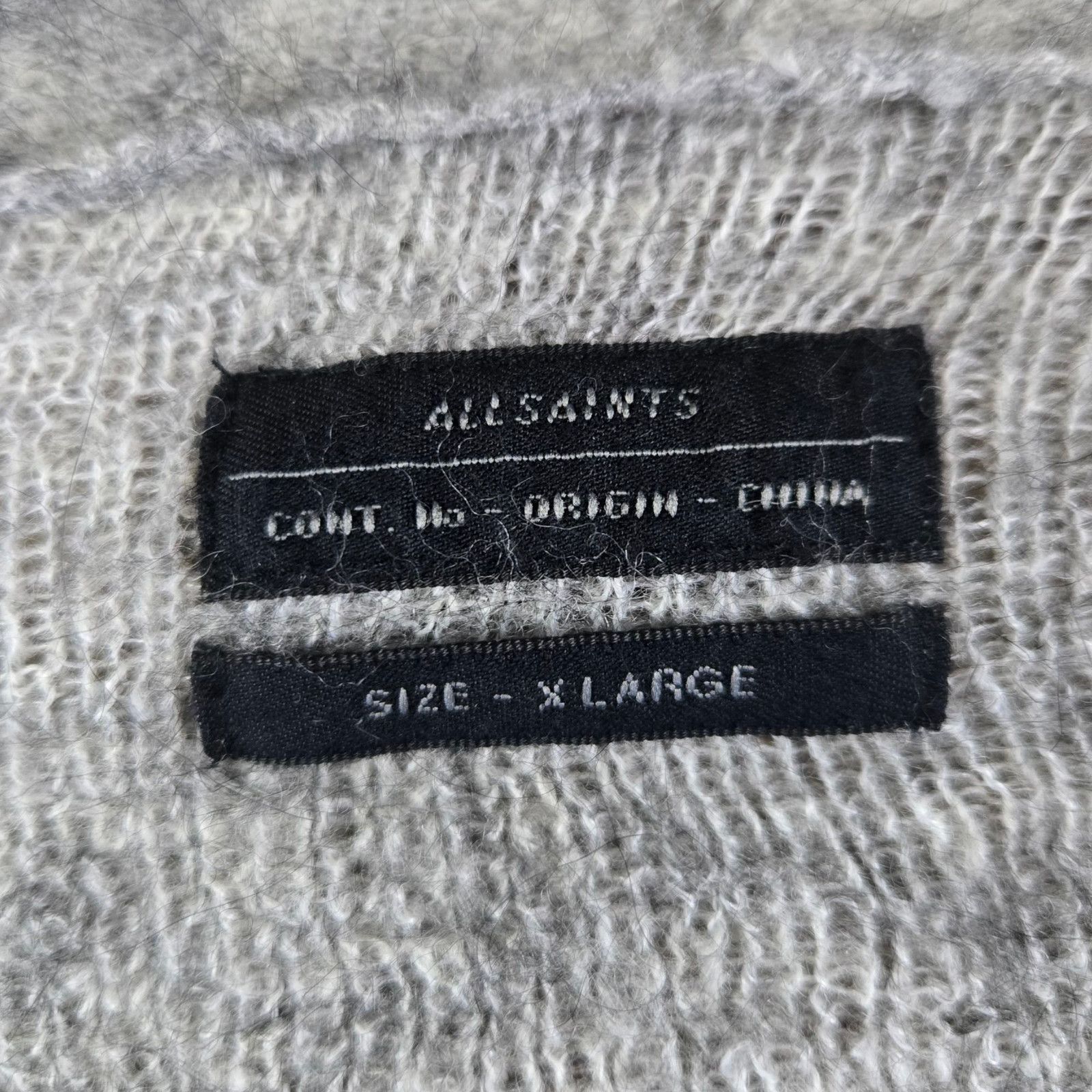 Allsaints AllSaints Grey Wool Alpaca Cardigan Sweater Size XL Size XL / US 12-14 / IT 48-50 - 5 Thumbnail
