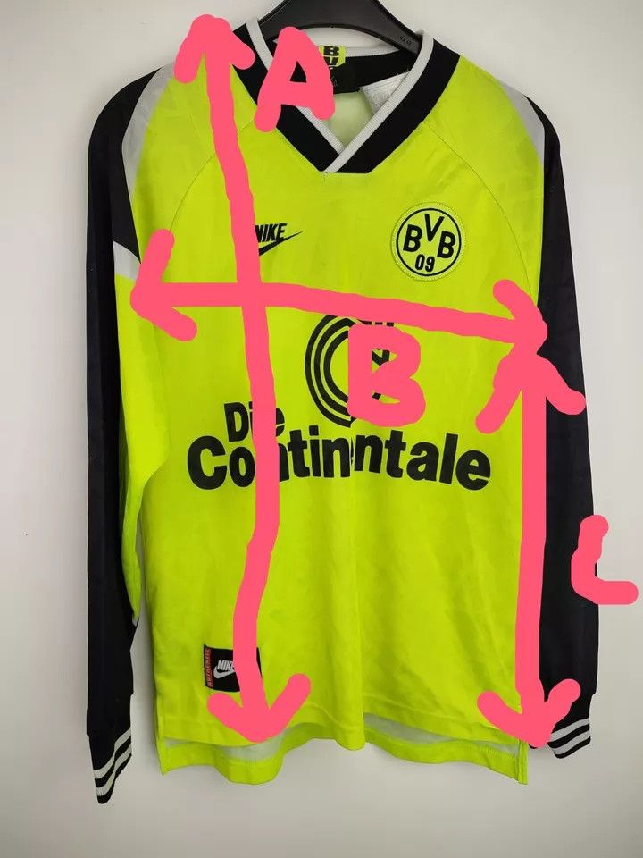 Nike 1995-96 Borussia Dortmund Home #10 Moller MEN S FOOTBALL Size US S / EU 44-46 / 1 - 23 Thumbnail