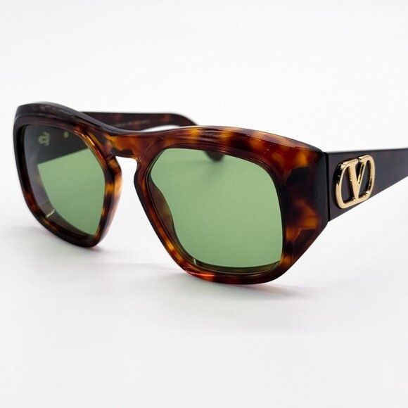 Valentino NEW VALENTINO SUNGLASSES VLS-179B HAVANA/GREEN GEOMETRIC WOM Size ONE SIZE - 4 Thumbnail