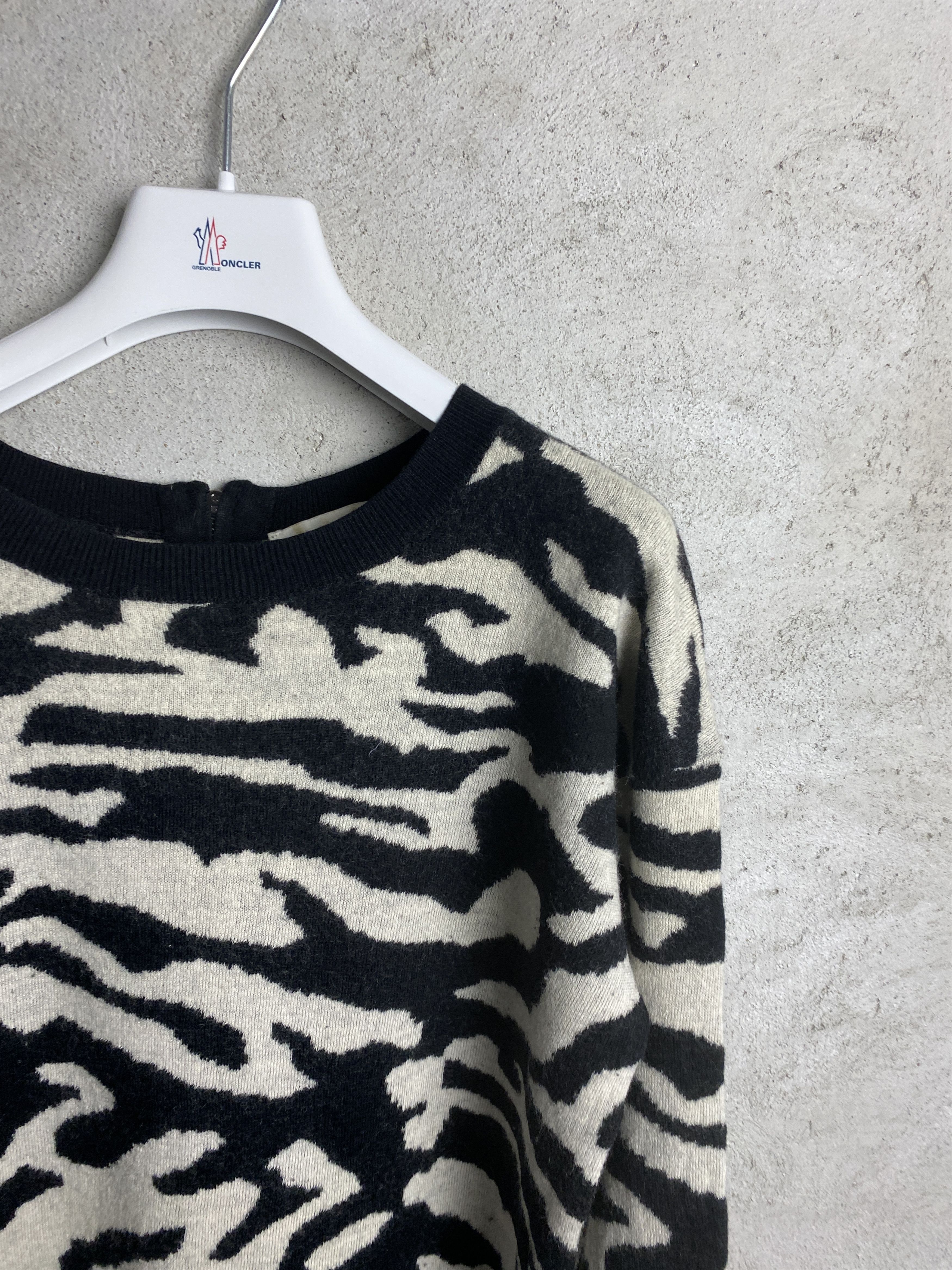 Sandro Sandro print wool blend sweater knitwear Size M / US 6-8 / IT 42-44 - 2 Thumbnail