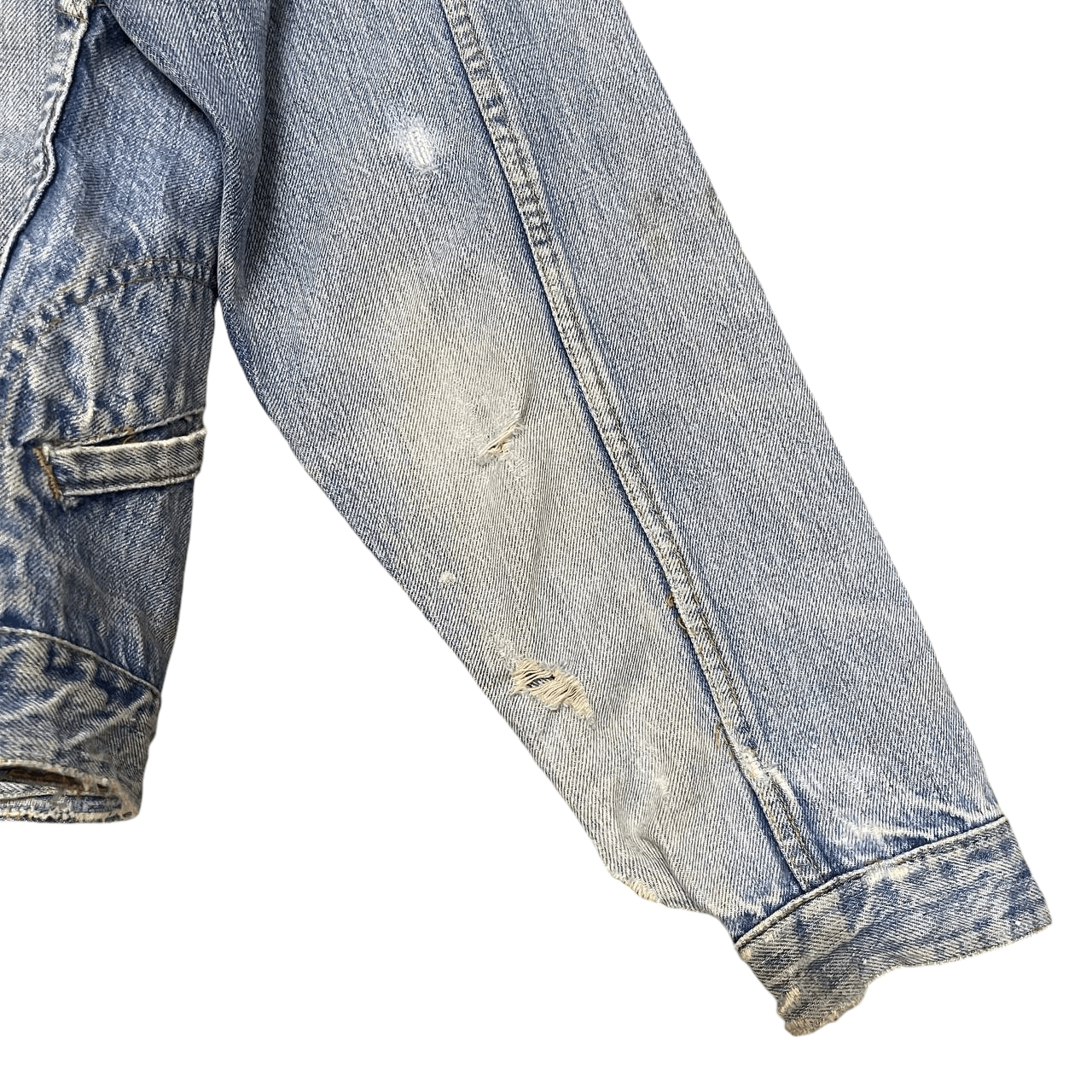 Vintage Vintage 60's Ely Denim Jacket Selvedge Distresed Trucker Size US M / EU 48-50 / 2 - 17 Thumbnail
