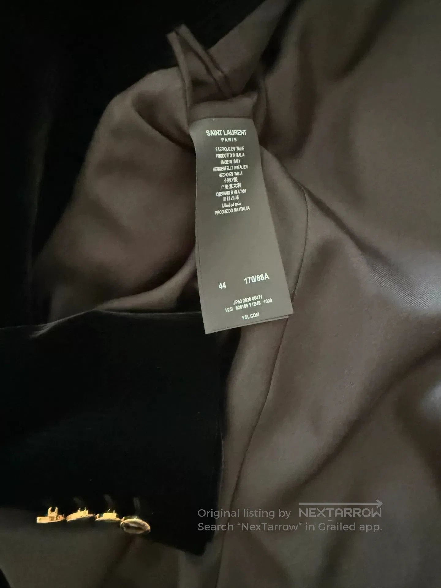Saint Laurent Paris Saint Laurent Black Velvet Smoking Blazer. Size S / US 4 / IT 40 - 4 Thumbnail