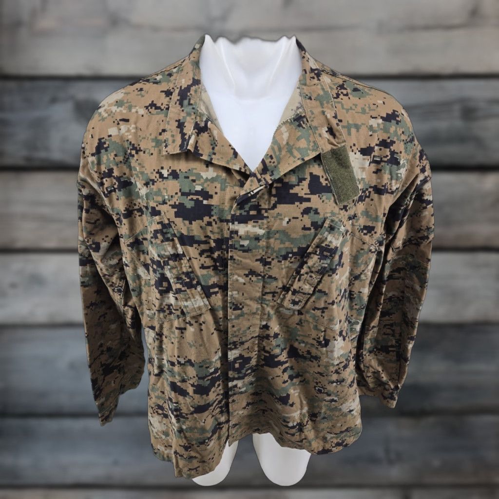 Vintage Prestige Tactical Wear Military Jacket Mens XL Green Camo Digital Woodland Military Shirt Style Full Zip Size US XL / EU 56 / 4 - 1 Thumbnail