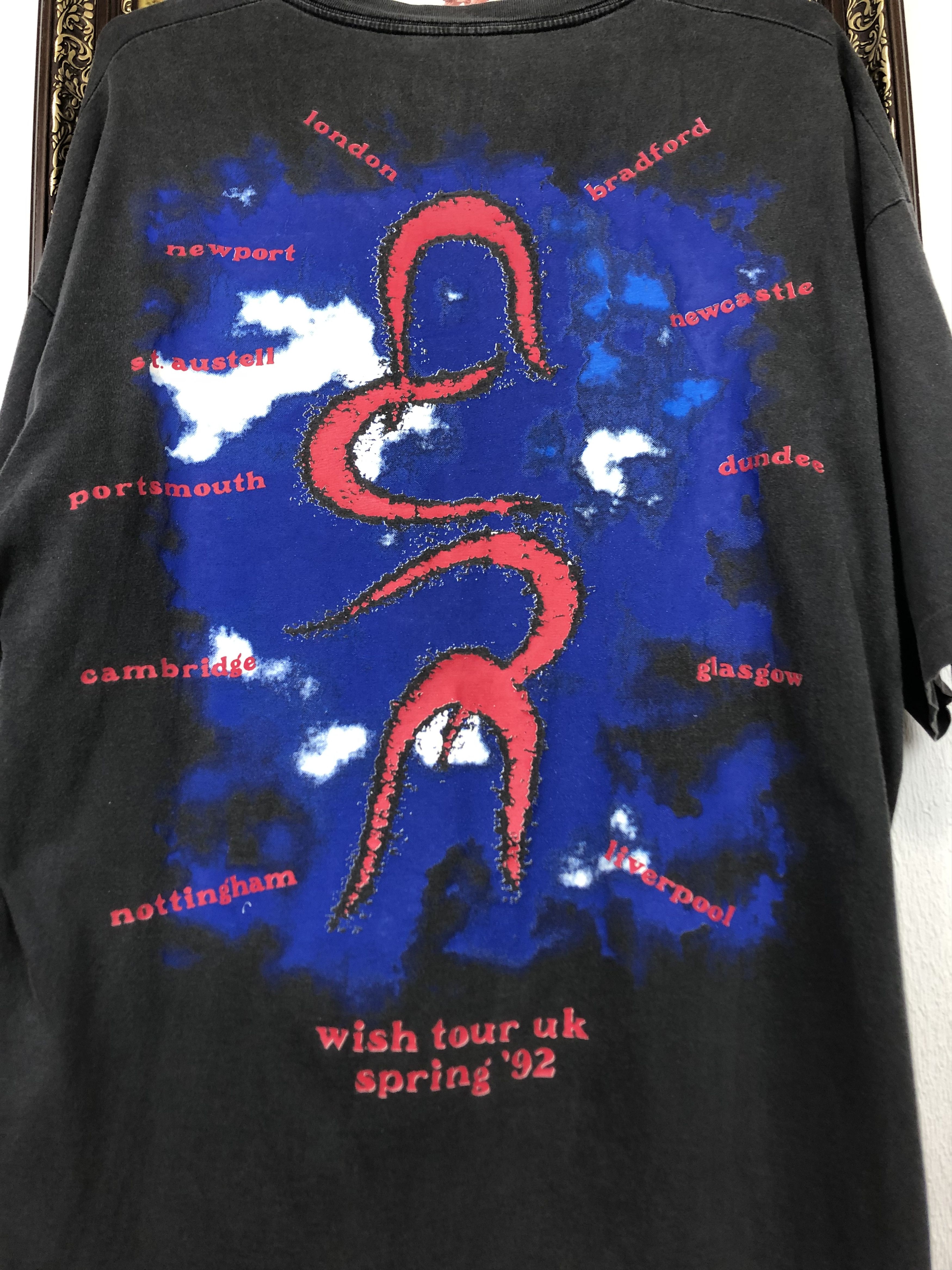 Band Tees × Vintage Vintage 90's The Cure Wish Tour Shirt Over Print Tee Rare Size US L / EU 52-54 / 3 - 10 Thumbnail