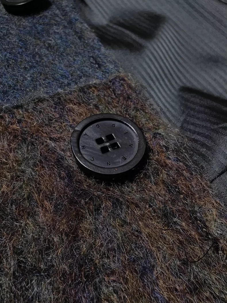 Givenchy Givenchy New Wool and Mohair Blend Patchwork Coat Size US M / EU 48-50 / 2 - 9 Thumbnail