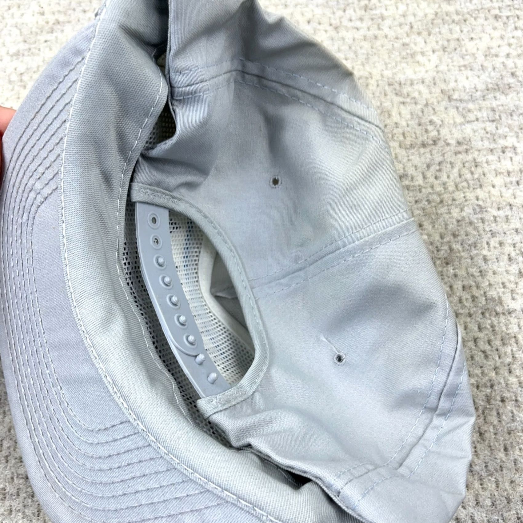 Roper VINTAGE Carolac Trucker Hat Cap Snapback Rope 80s 90s Farm Dairy HH Made In USA Gray Adjustable Mens Size ONE SIZE - 4 Thumbnail
