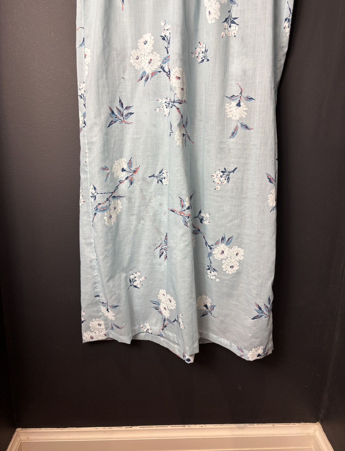 Vintage Vintage Night Gown Asian Floral Print 1970s Slip Dress Sleep Size ONE SIZE - 5 Thumbnail