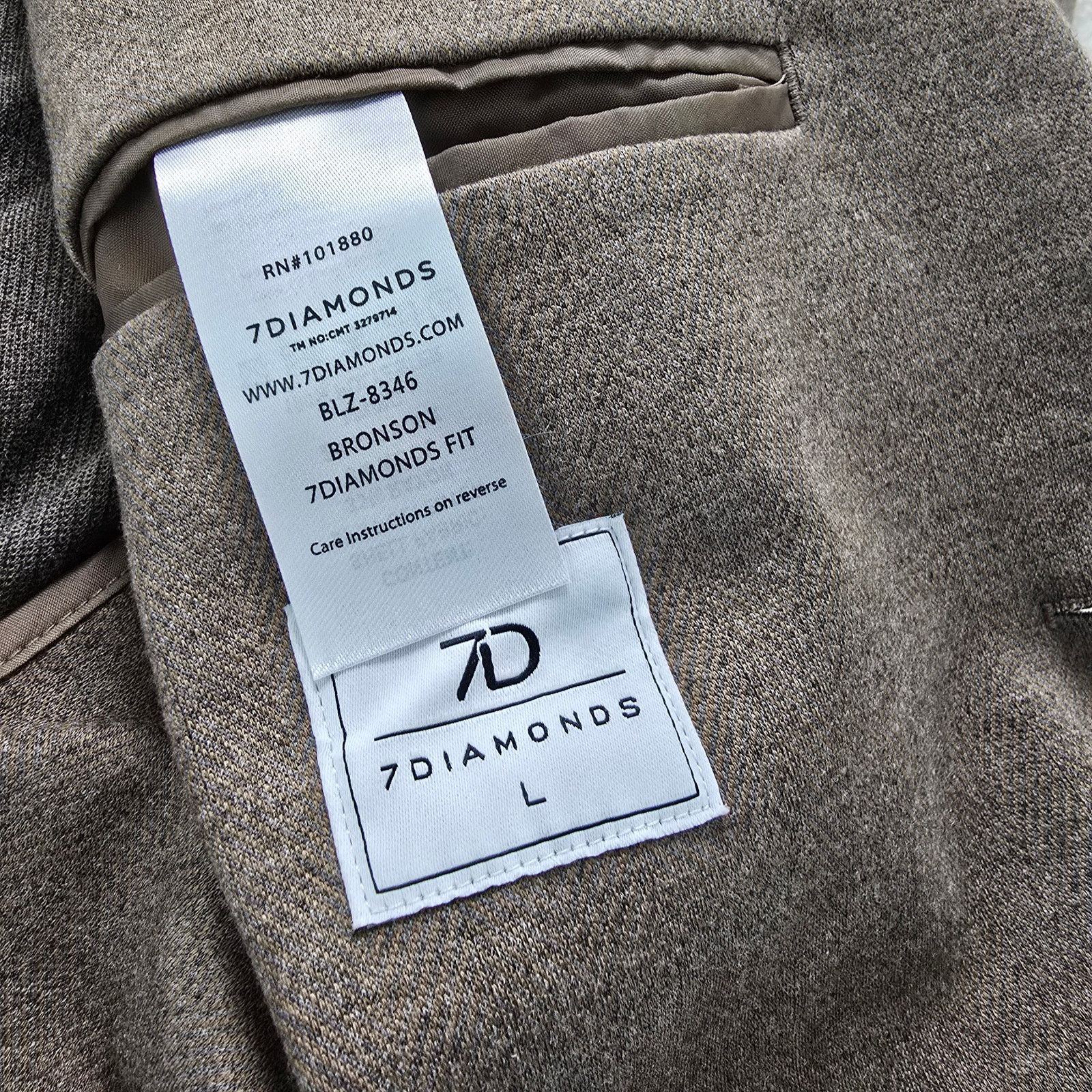 7Diamonds 7 Diamonds Bronson Blazer Wool Rayon Sports Coat Blazer 42 R Size 42R - 8 Thumbnail