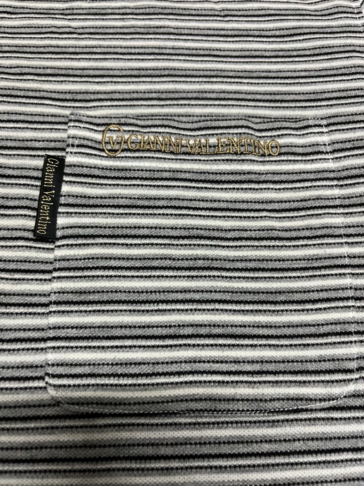 Gianni Valentino 💥Gianni Valentino Vintage 90s Striped Polo Longsleeves Size US M / EU 48-50 / 2 - 6 Thumbnail
