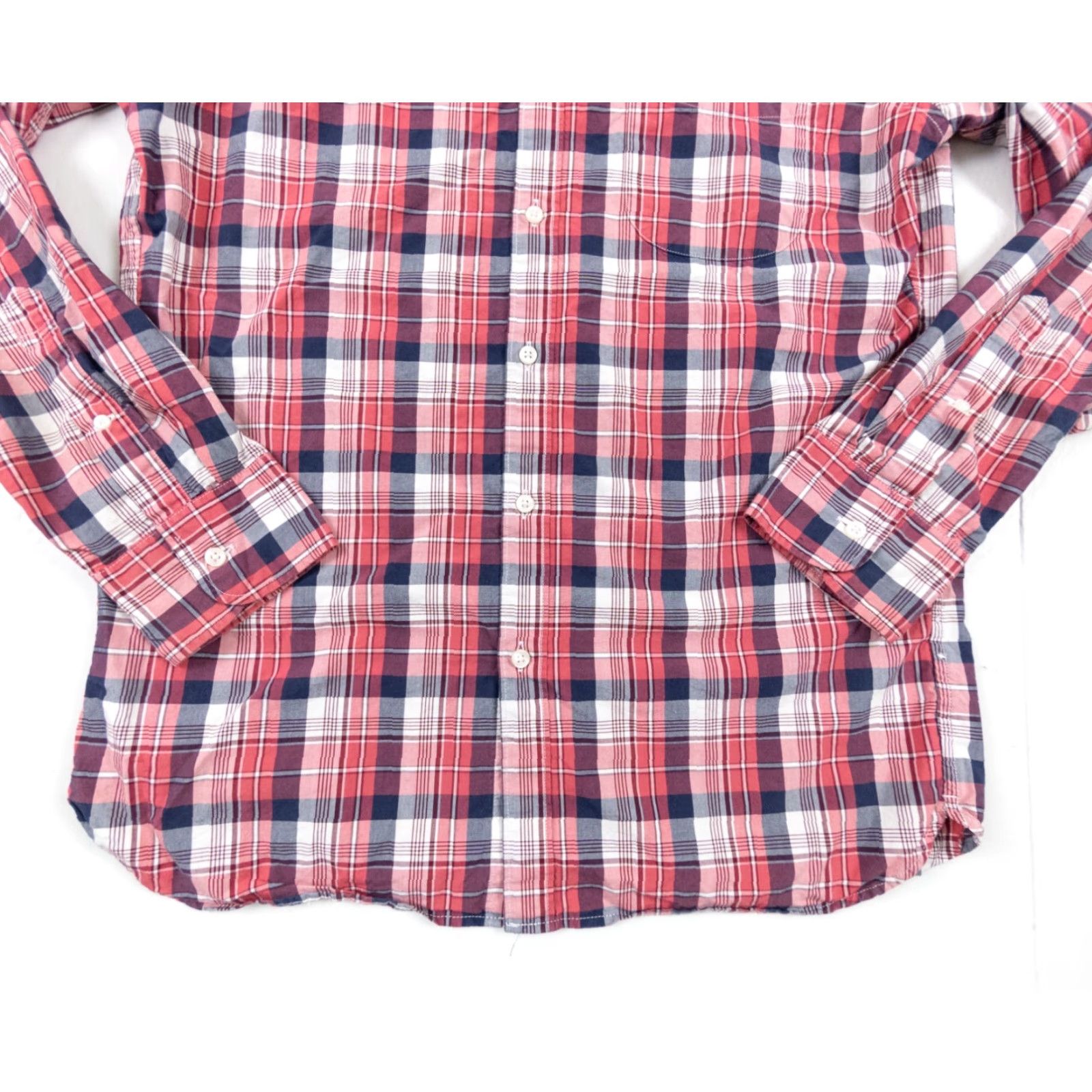 J.Crew J.CREW Men's Slim Fit Button-Up Shirt Medium Red Plaid Long Sleeve Preppy Size US M / EU 48-50 / 2 - 3 Thumbnail