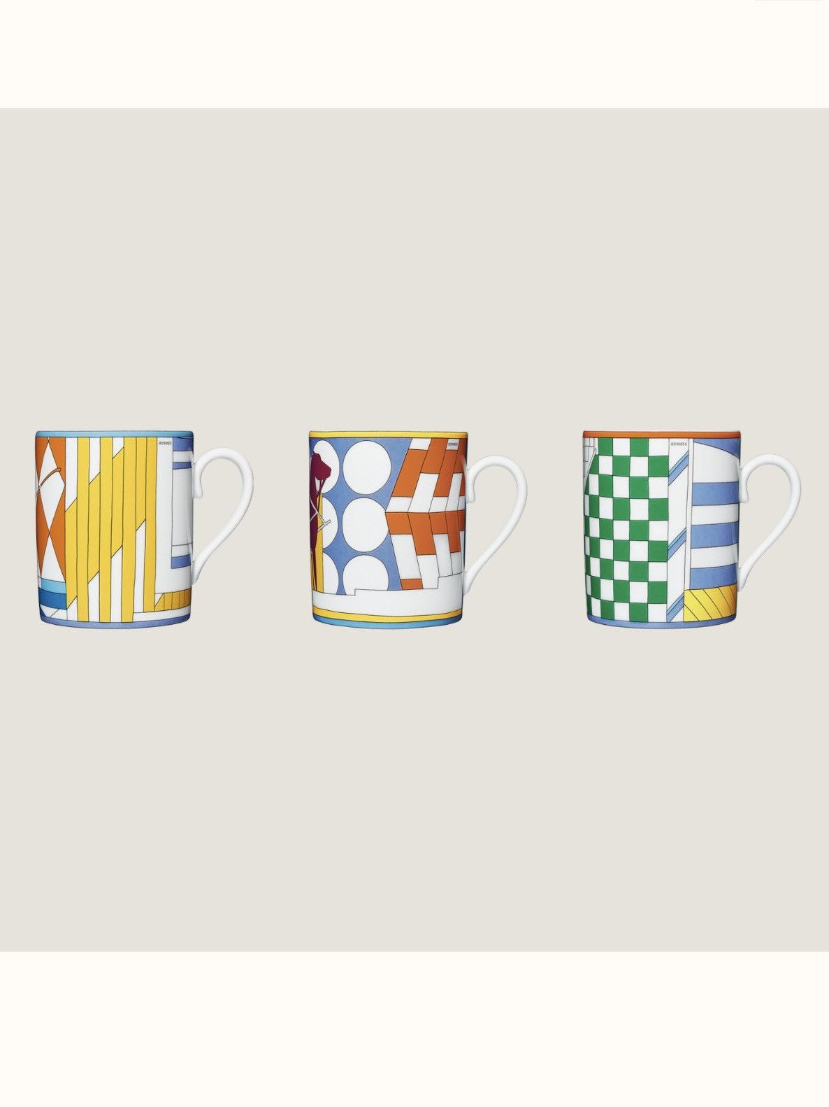 Hermes Hermes “Promenade Au Faubourg” Set of 3 Mugs Size ONE SIZE - 7 Thumbnail