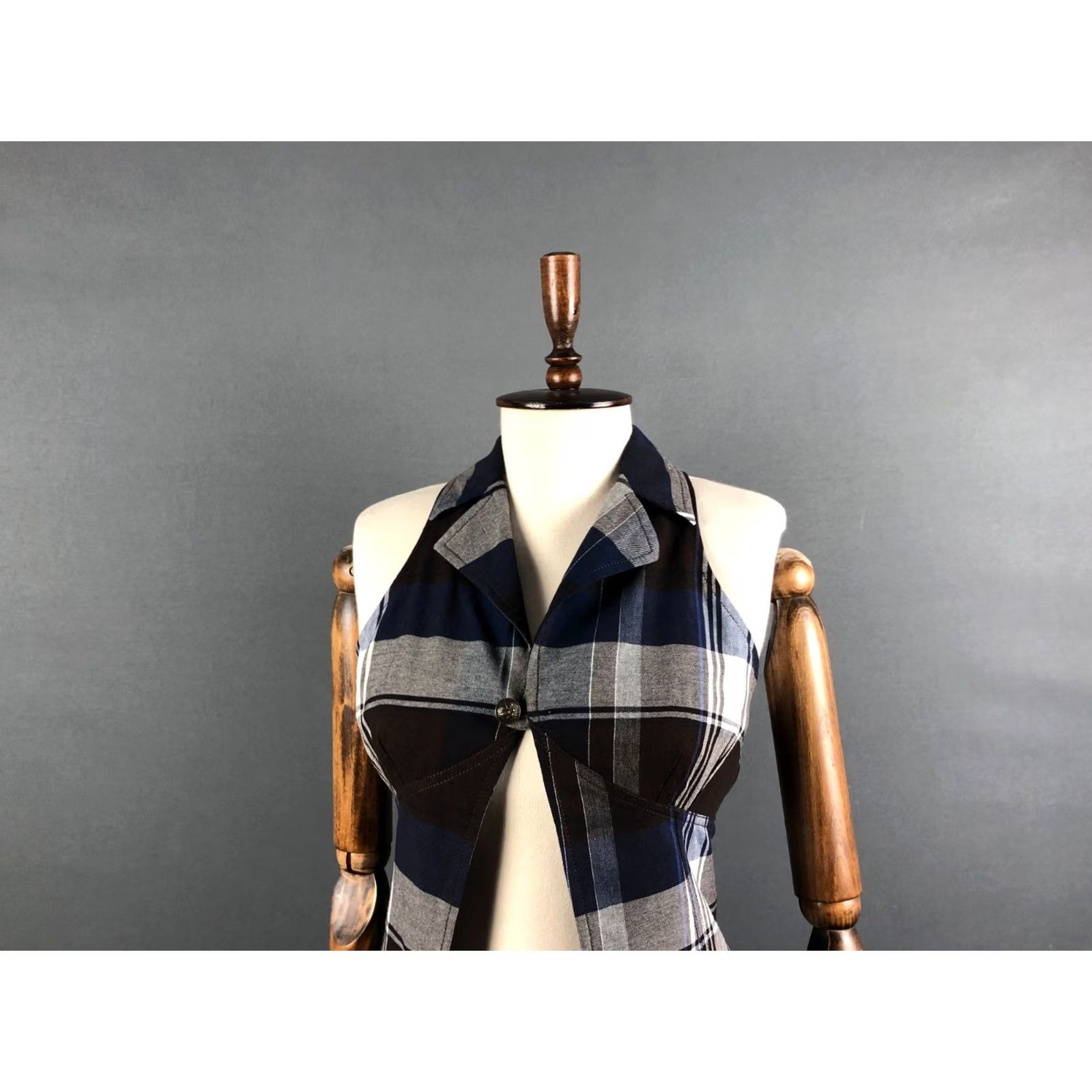 Diesel Diesel Gilet Vest Multicolor Check Shirt Womens M Short Sleeve Sleeveless Size M / US 6-8 / IT 42-44 - 5 Thumbnail