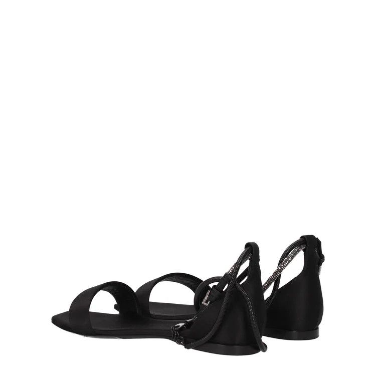 Max Mara ob1o1e1124 Satin Sandals in Black Size US 10 / IT 40 - 4 Thumbnail