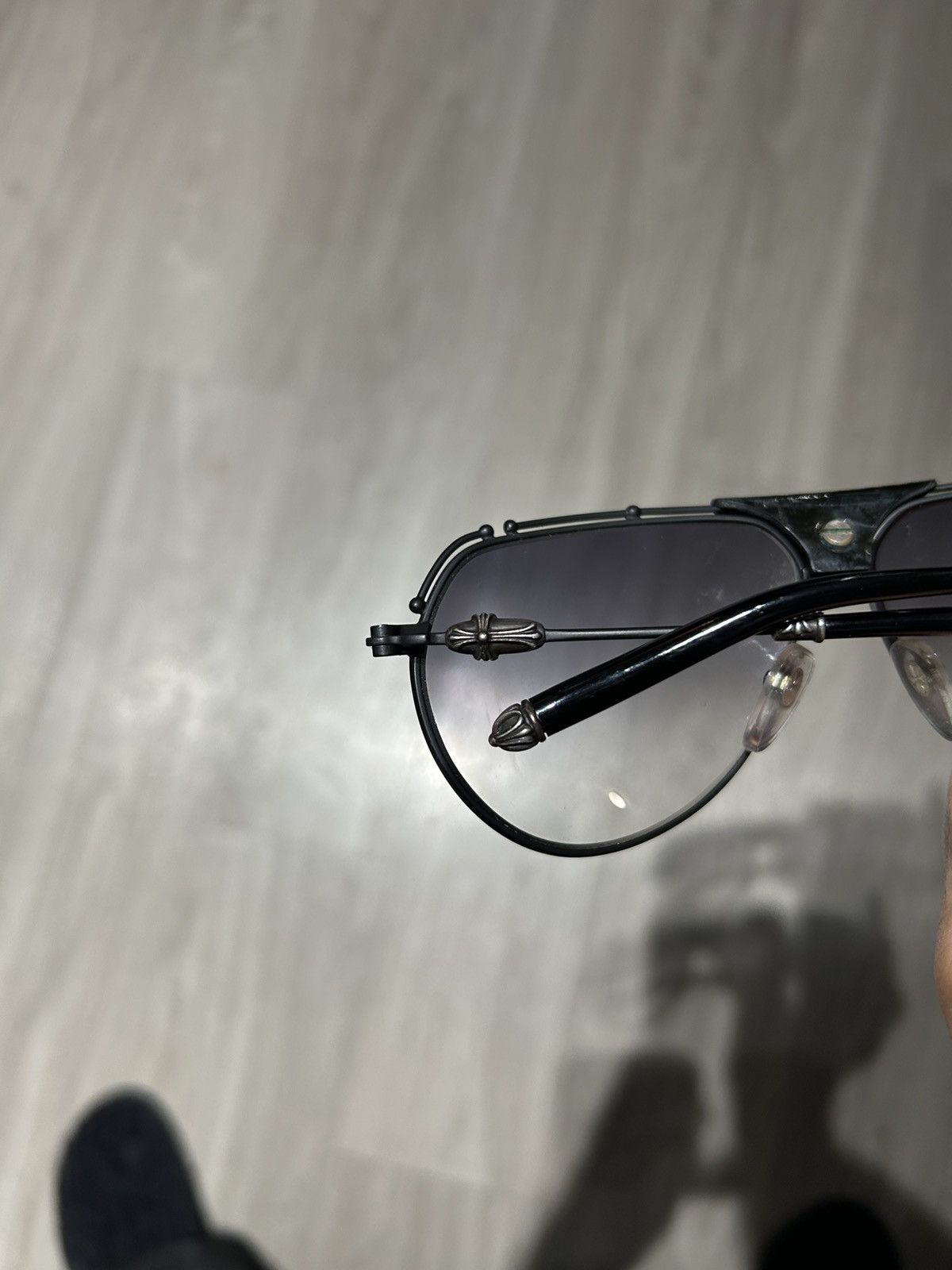 Chrome Hearts Chrome hearts aviator glasses shades sunglasses black silver Size ONE SIZE - 12 Thumbnail