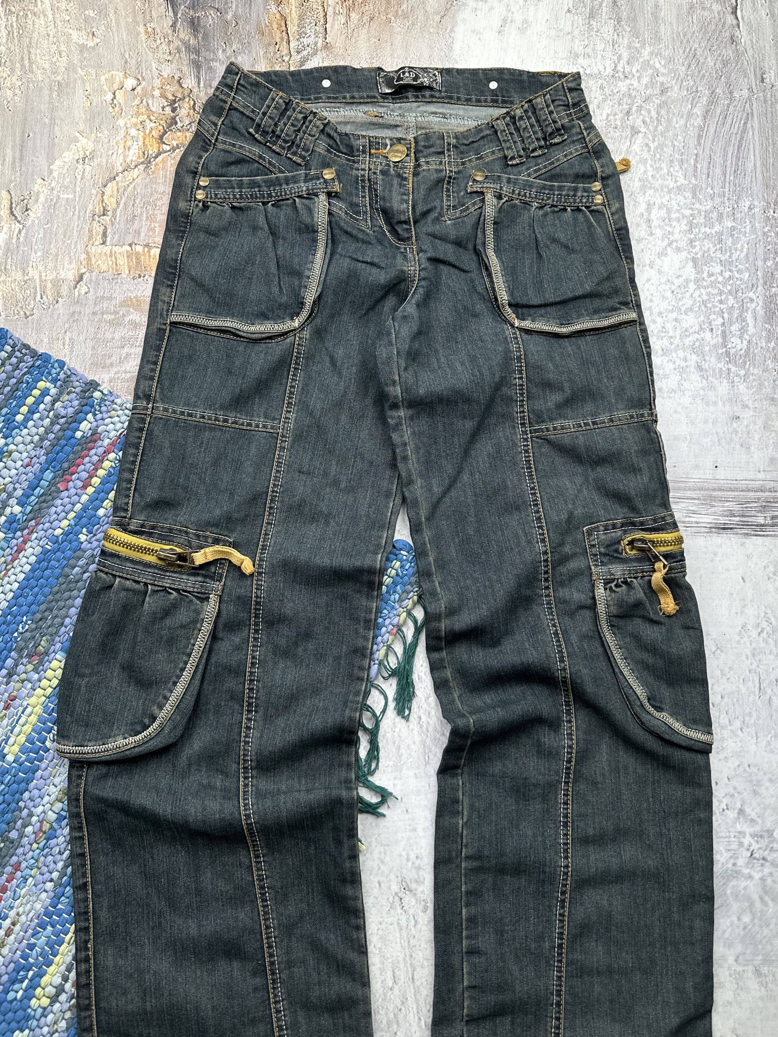 Japanese Brand Vintage Cargo Wide Jeans A470(87) Size US 29 - 2 Thumbnail