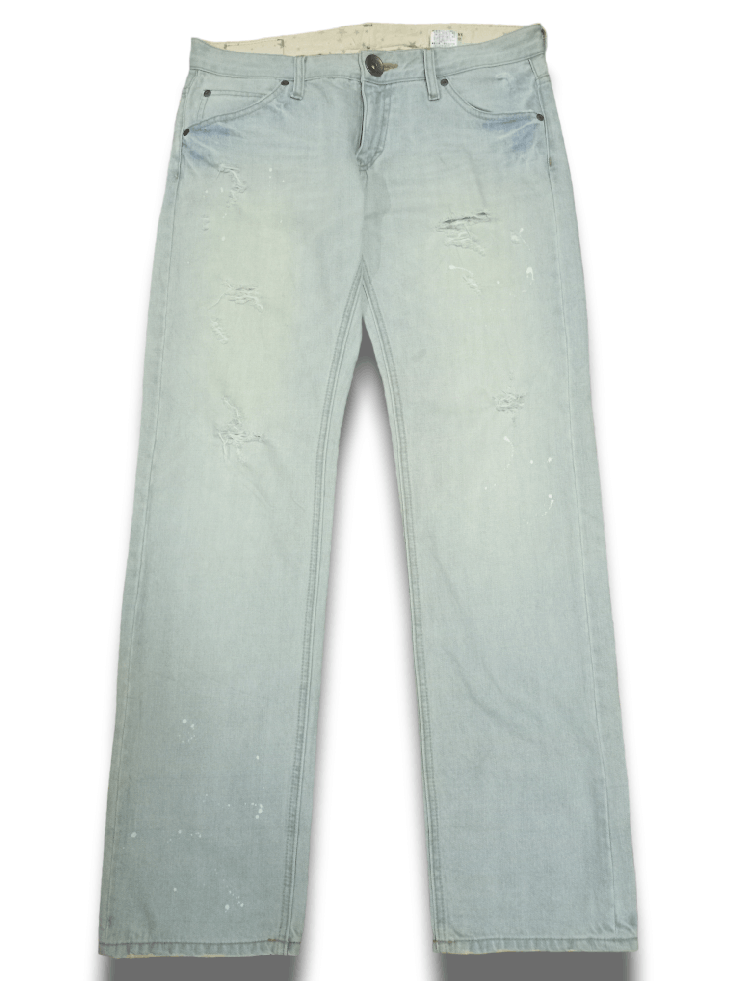 Japanese Brand Vintage Japanese Brand Painted Splatter Distress Loose Jeans Size US 33 - 1 Thumbnail