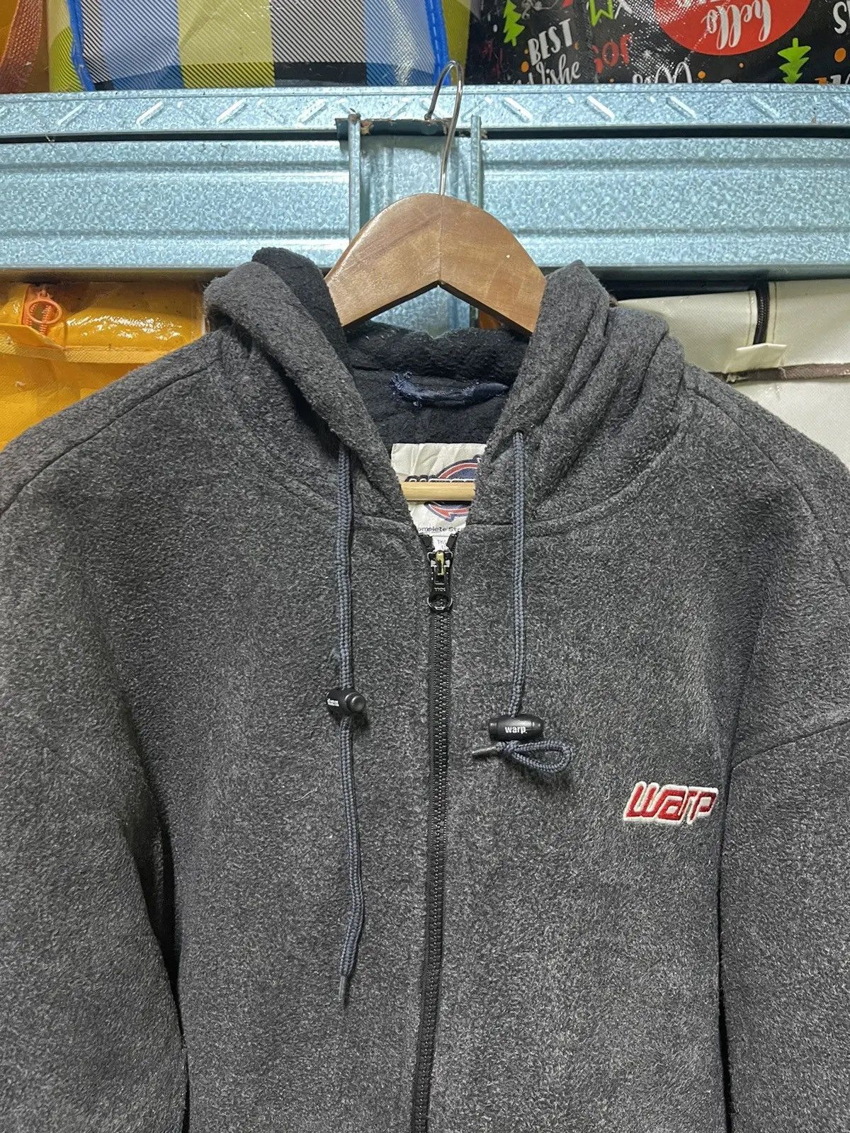 Japanese Brand Vintage Warp Fleece Zip Hoodie – Complete Streetwear Classic Size US L / EU 52-54 / 3 - 7 Thumbnail